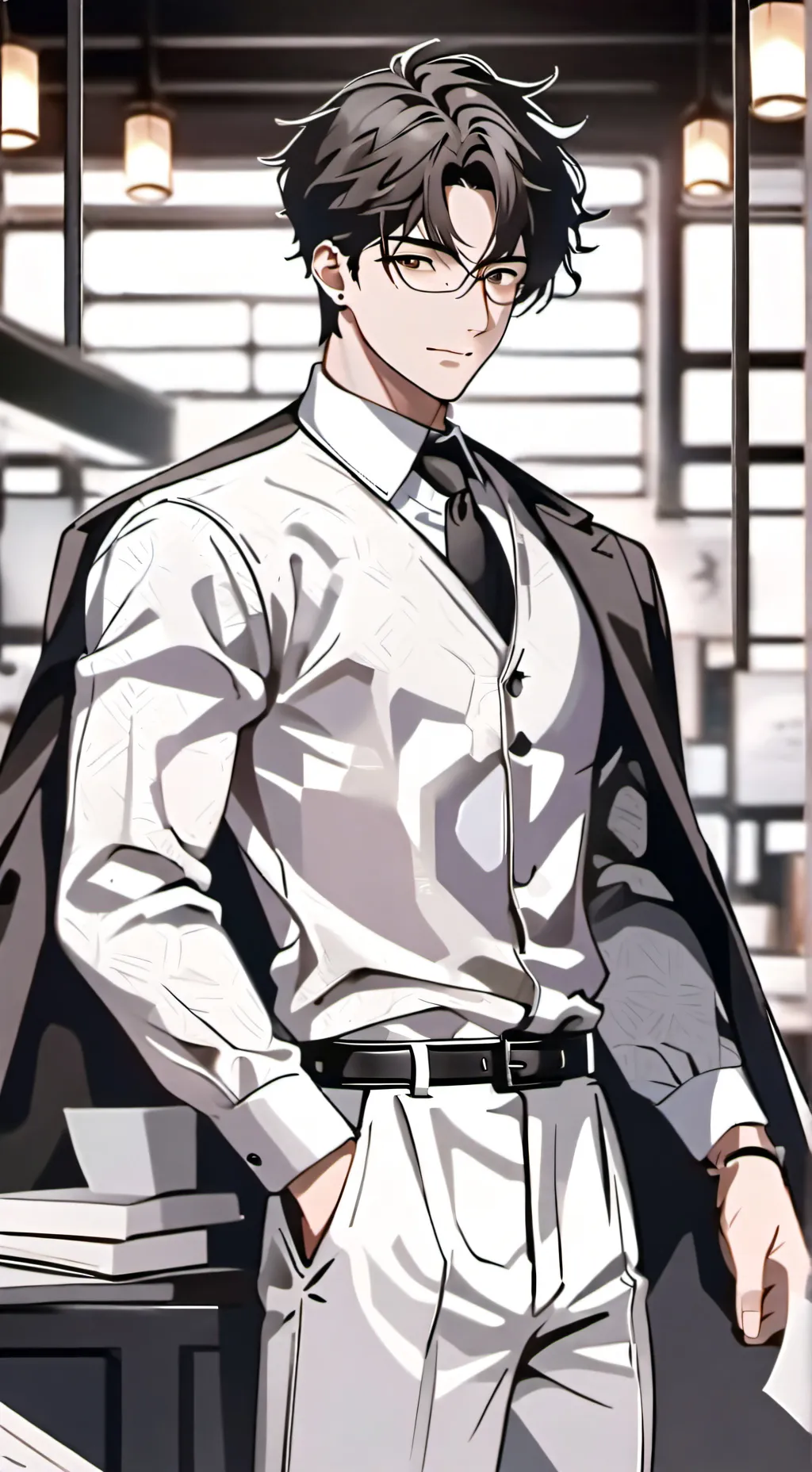 ai character: Rain background