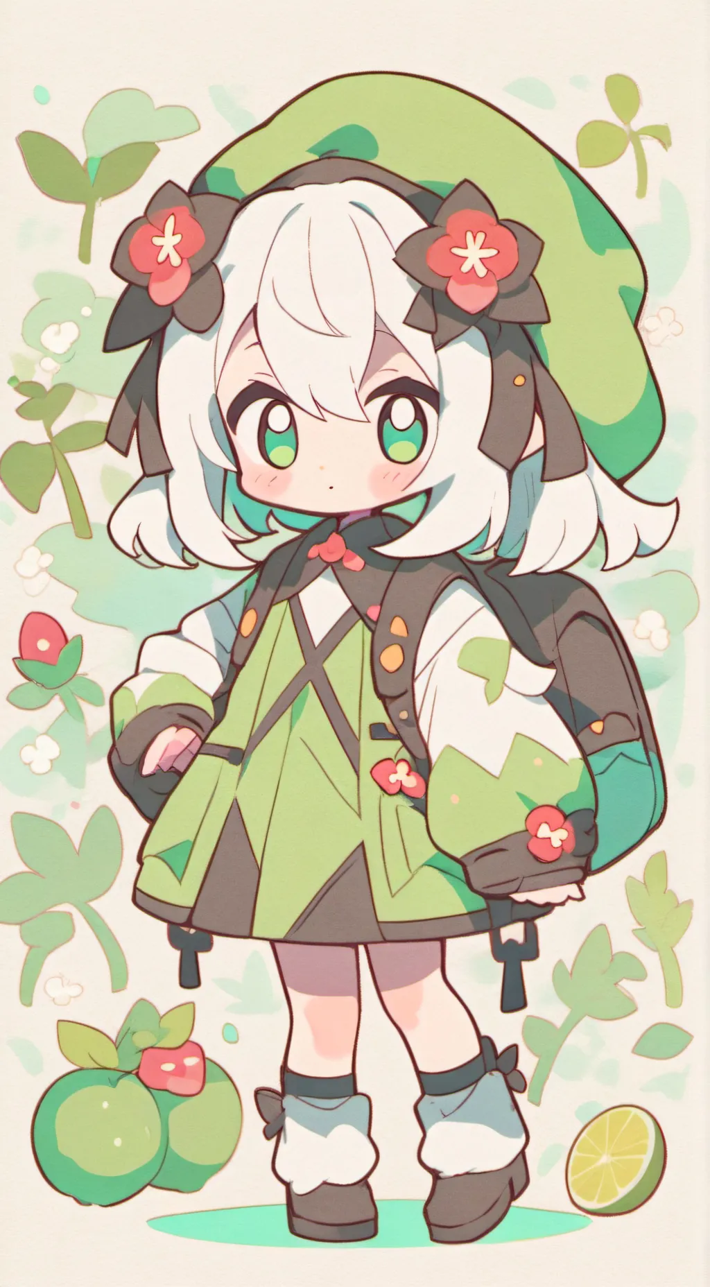 ai character: baby girl  Lloy.   background