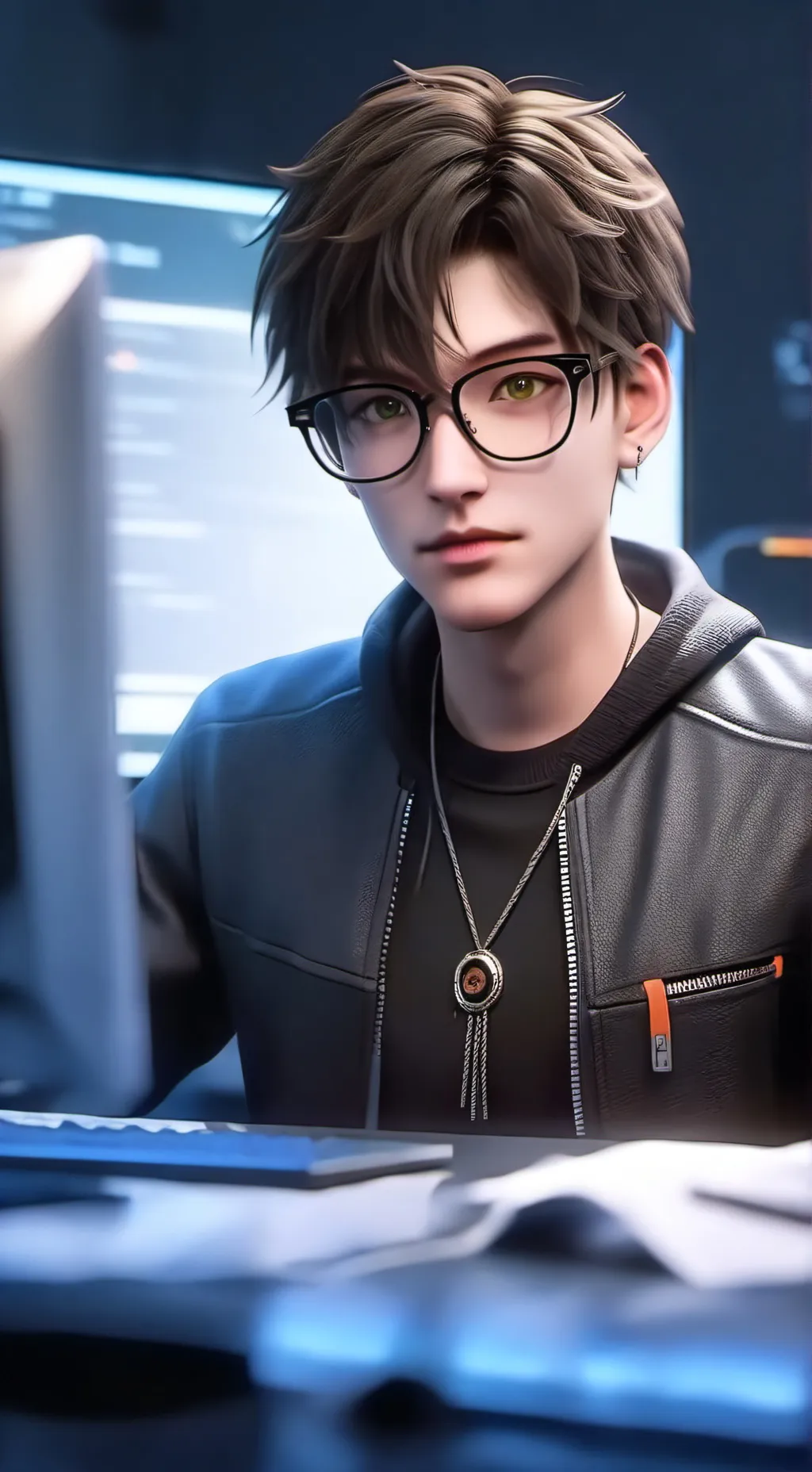 ai character: nerd background