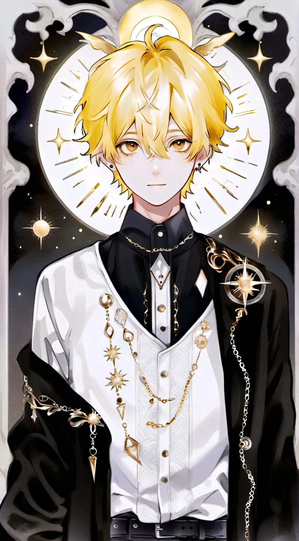 ai character: Sun background