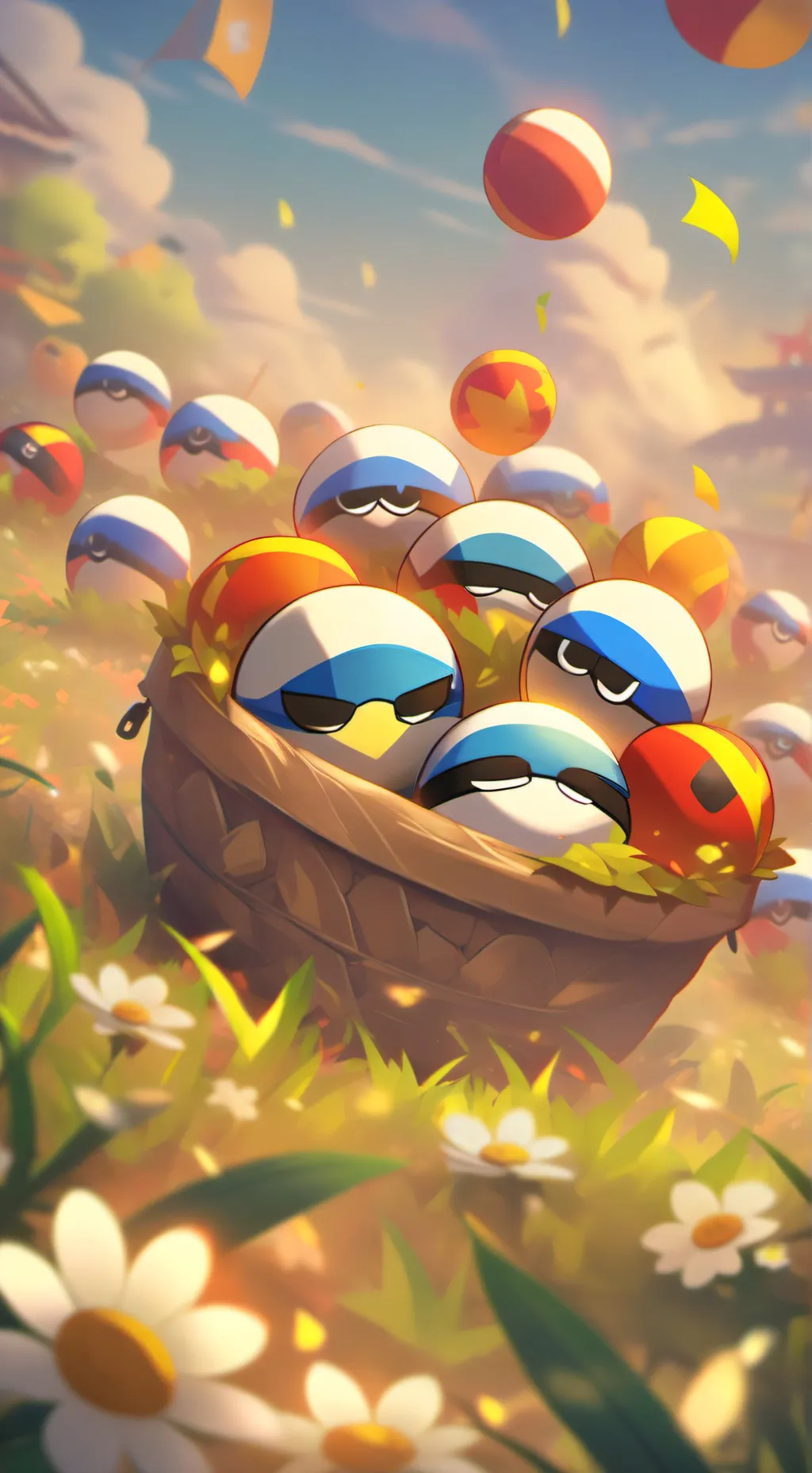 ai character: Countryballs background