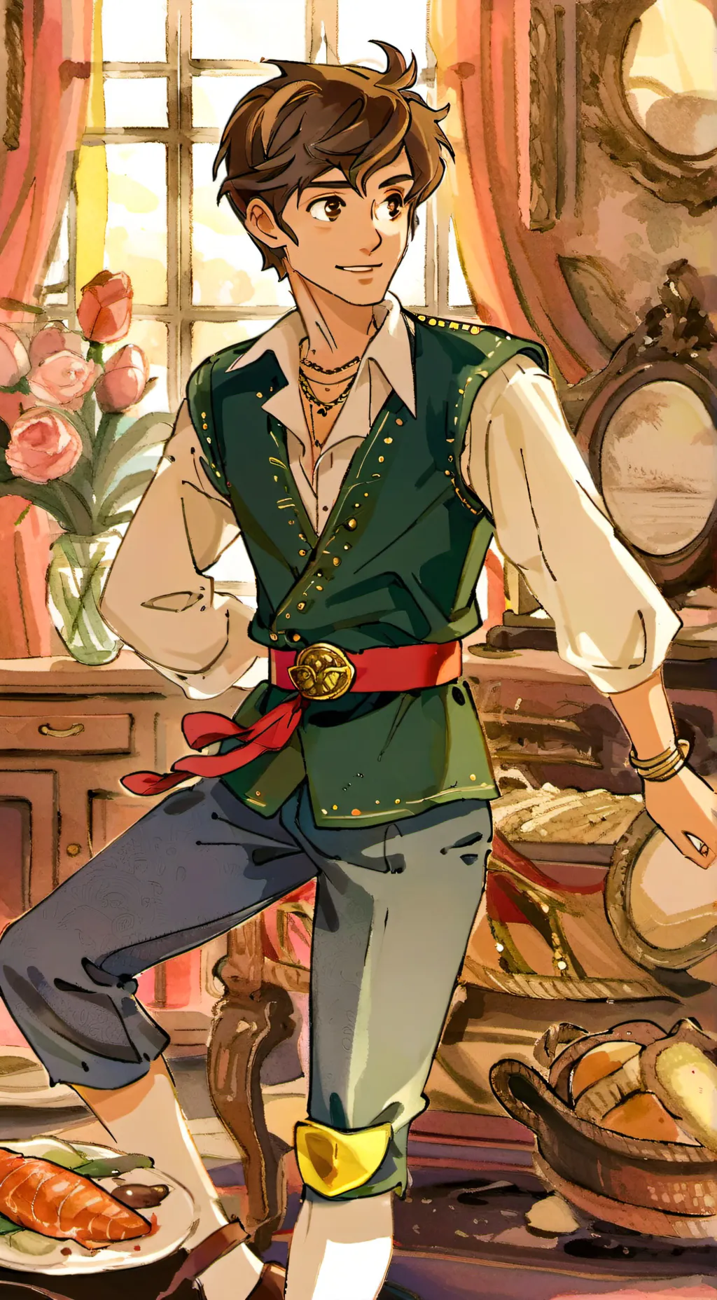 ai character: Peter Pan background