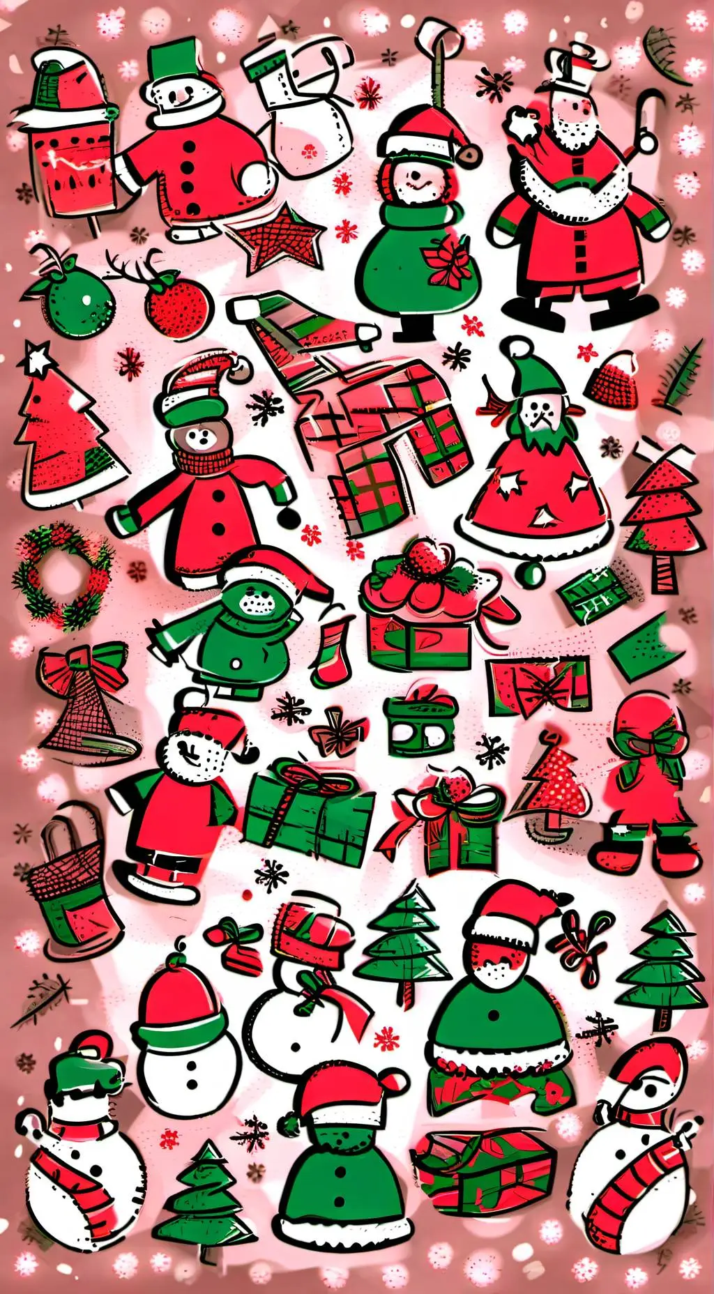 ai character: •DW CHRISTMAS• background