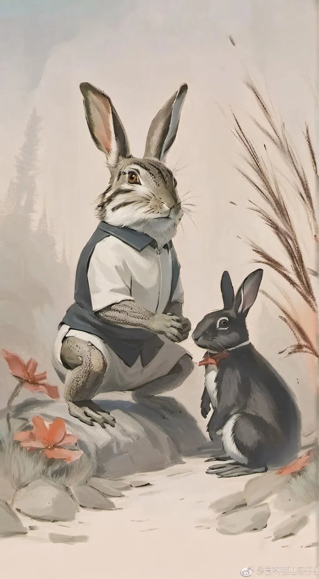 ai character: Rini and Rabby background