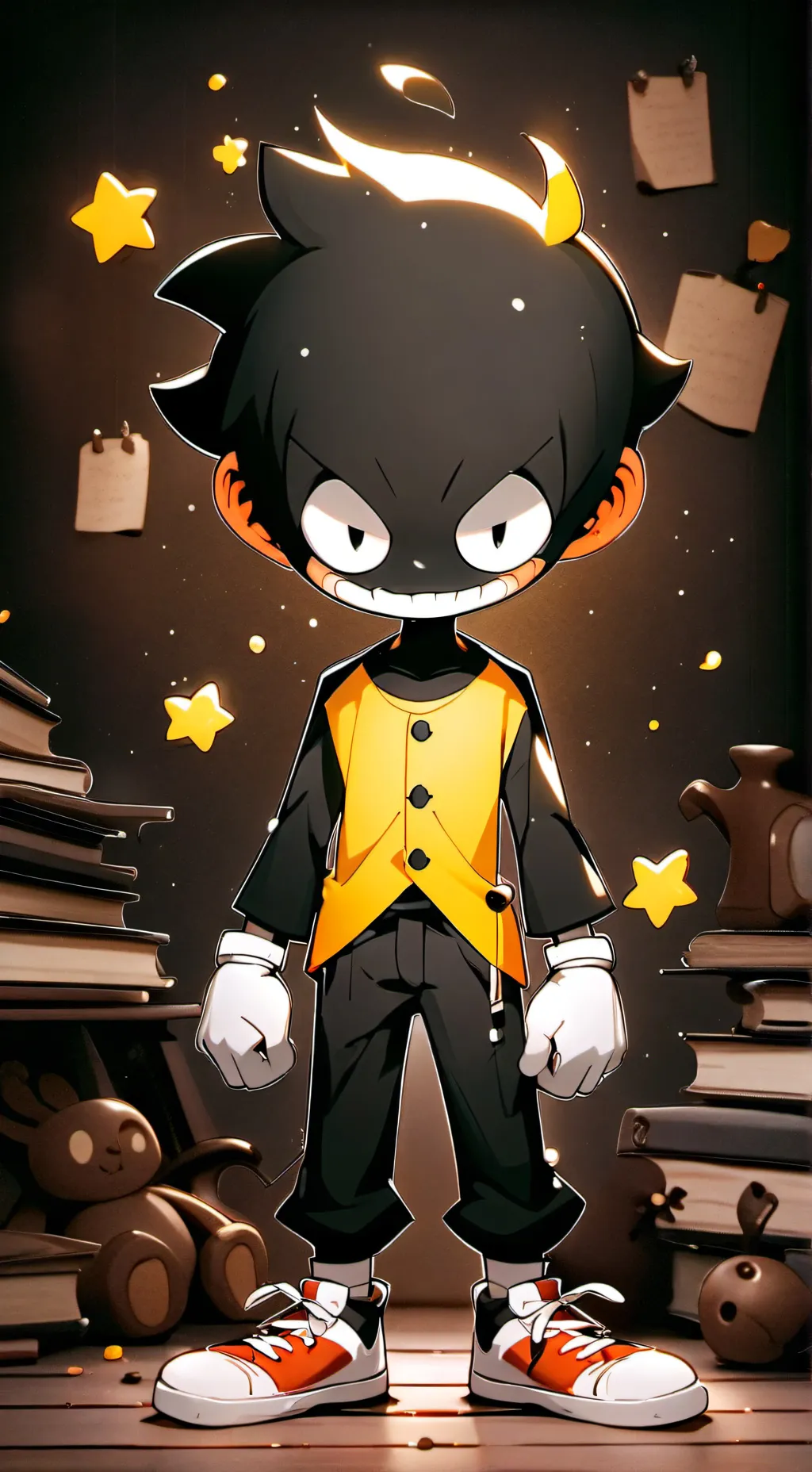ai character: bendy  background