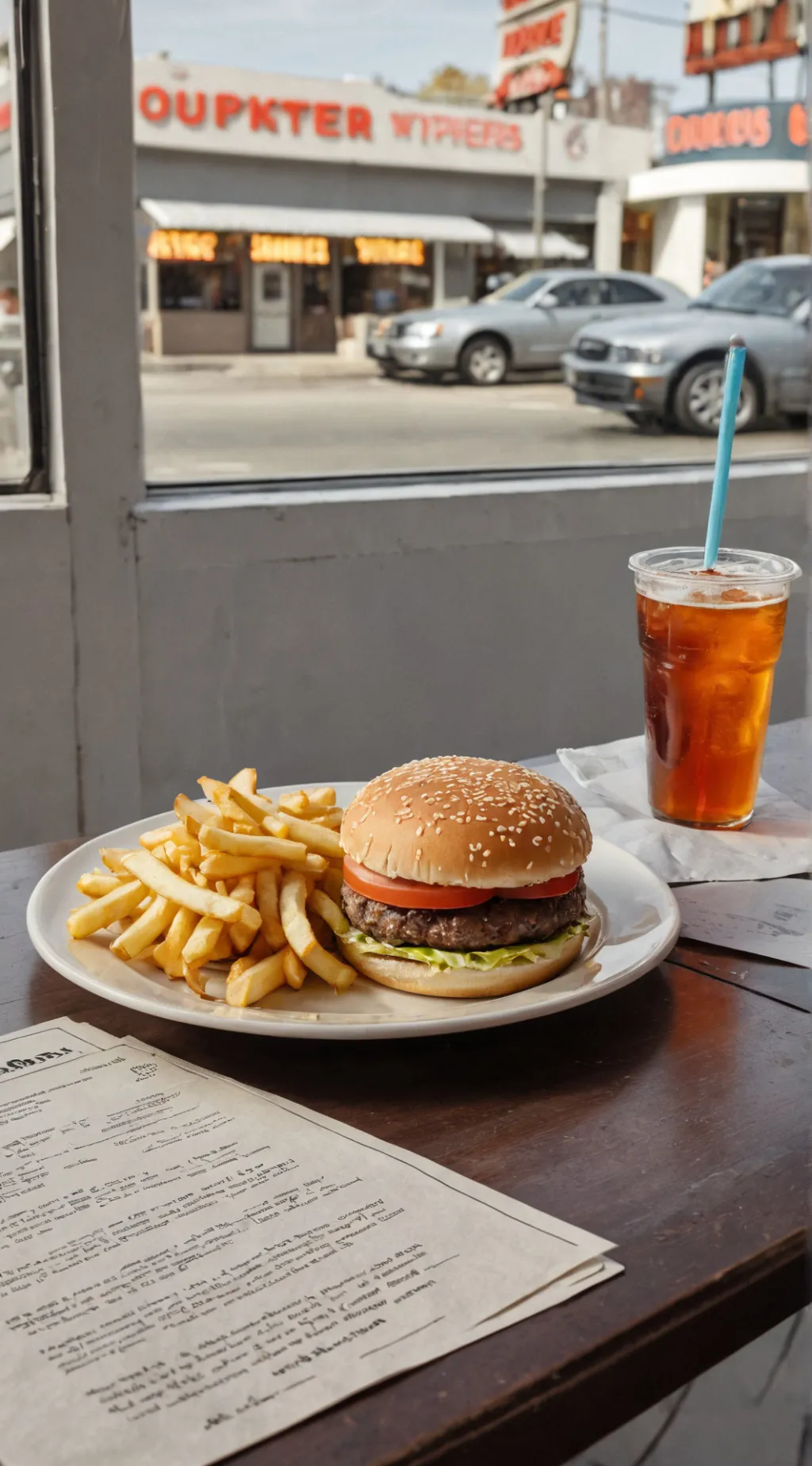 ai character: JJK restaurant background