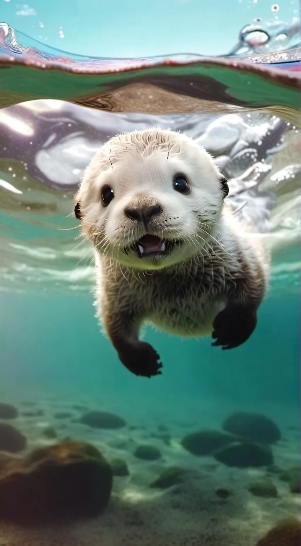 ai character: Sea otter background