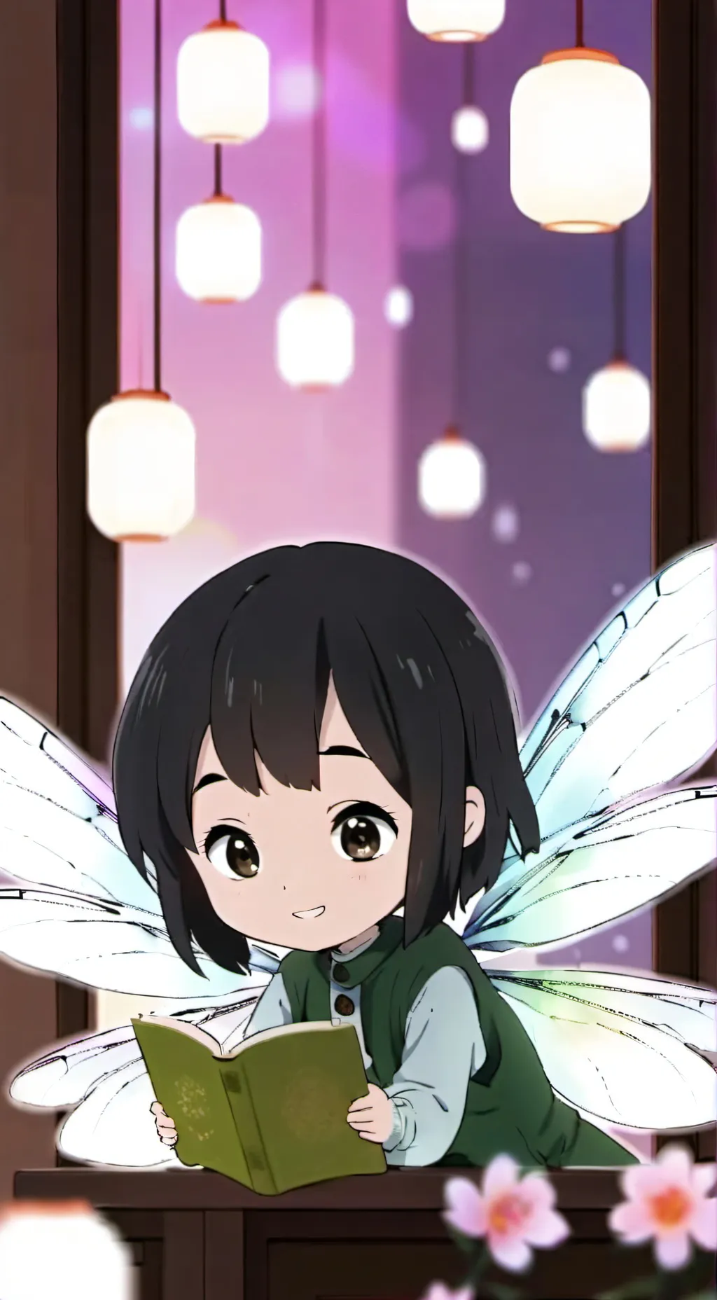 ai character: Twinkle the Iridescent Spirit background