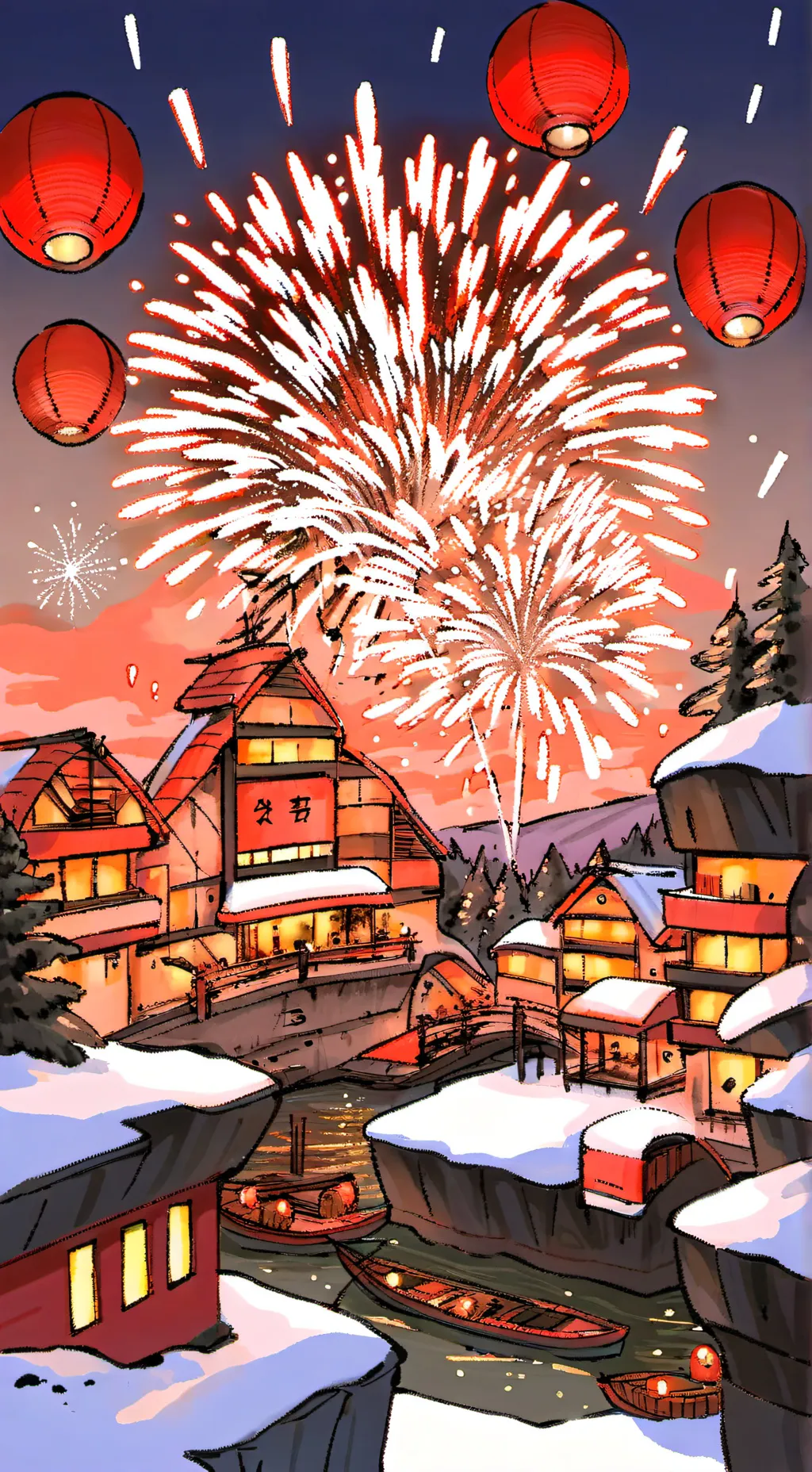 ai character: NEW YEAR MHA! background