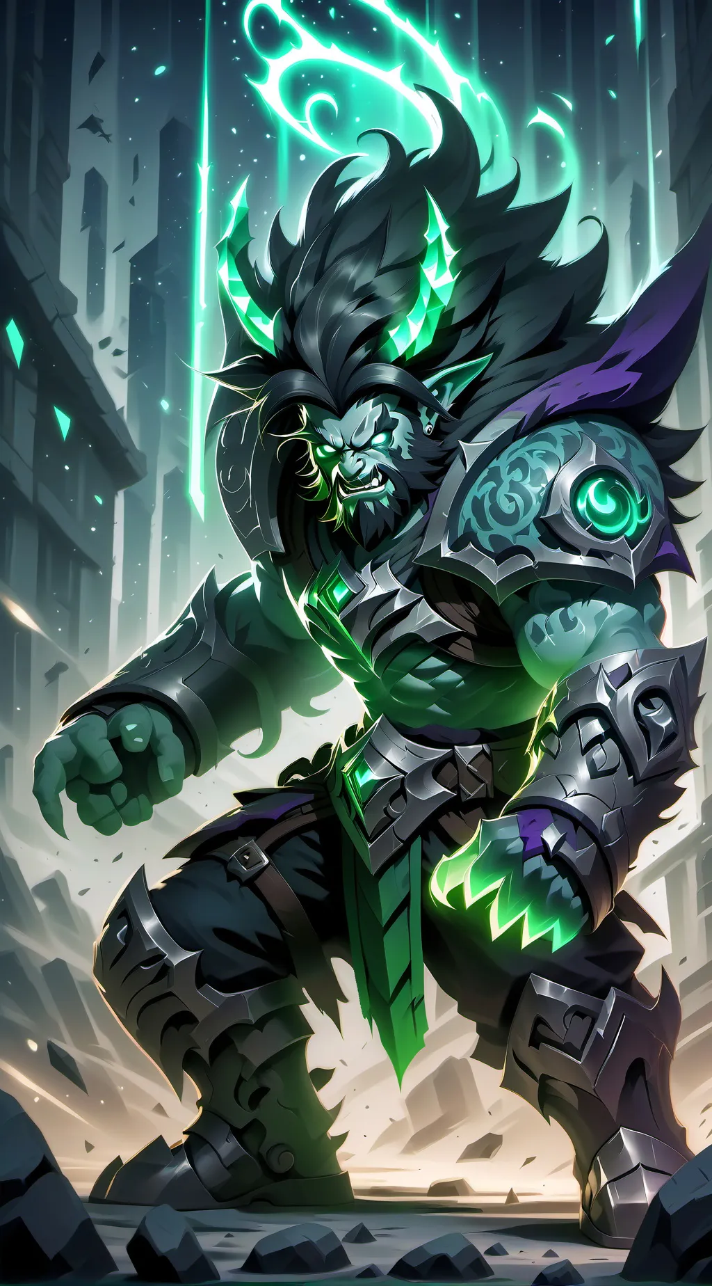 ai character: mha grimace shake background