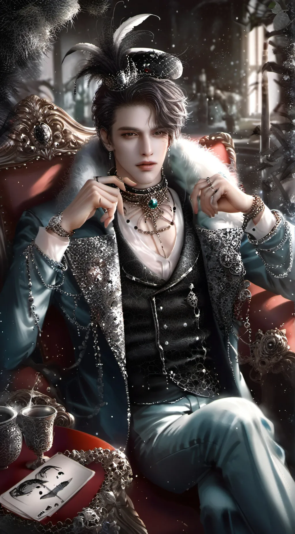 ai character: mafia king  background