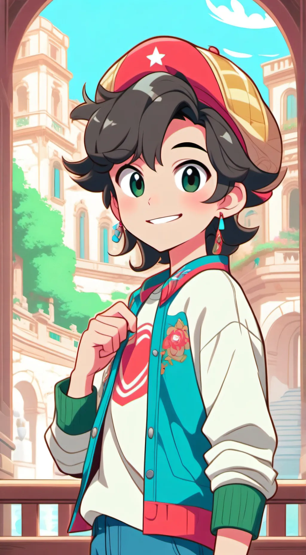 ai character: Matteo ❤️ background