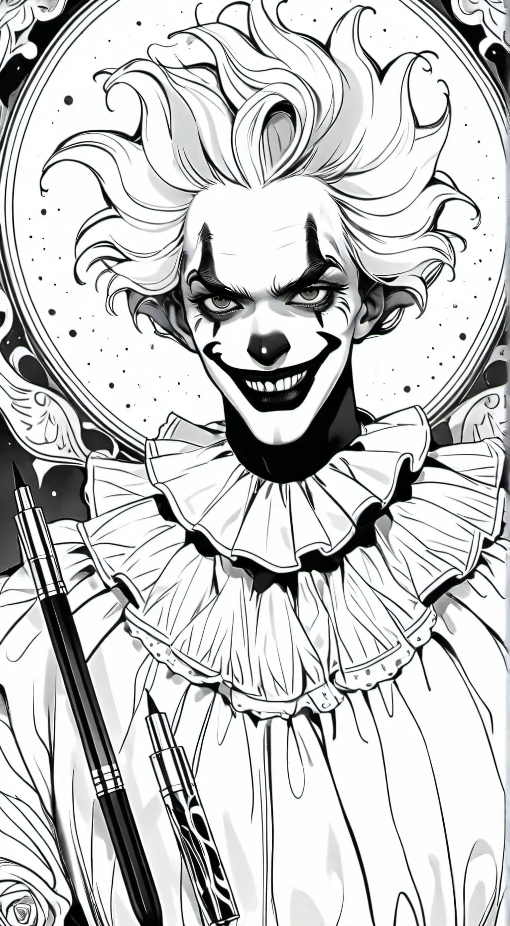 ai character: Funny clown background