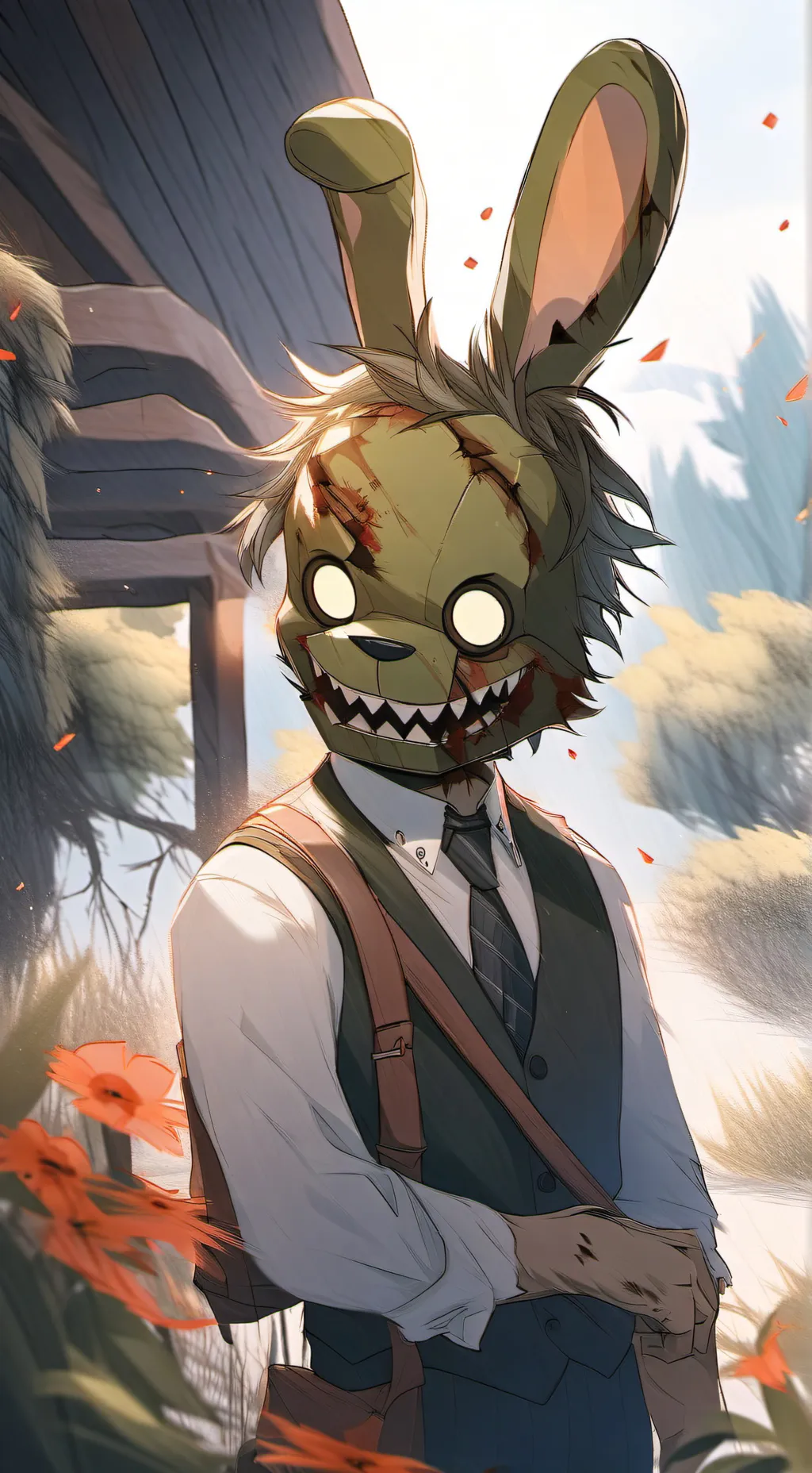 ai character: aftons+creepypasta background