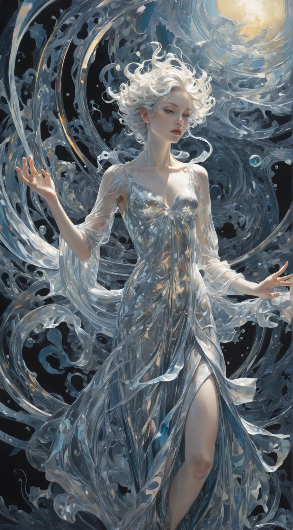 ai character: Aurora background