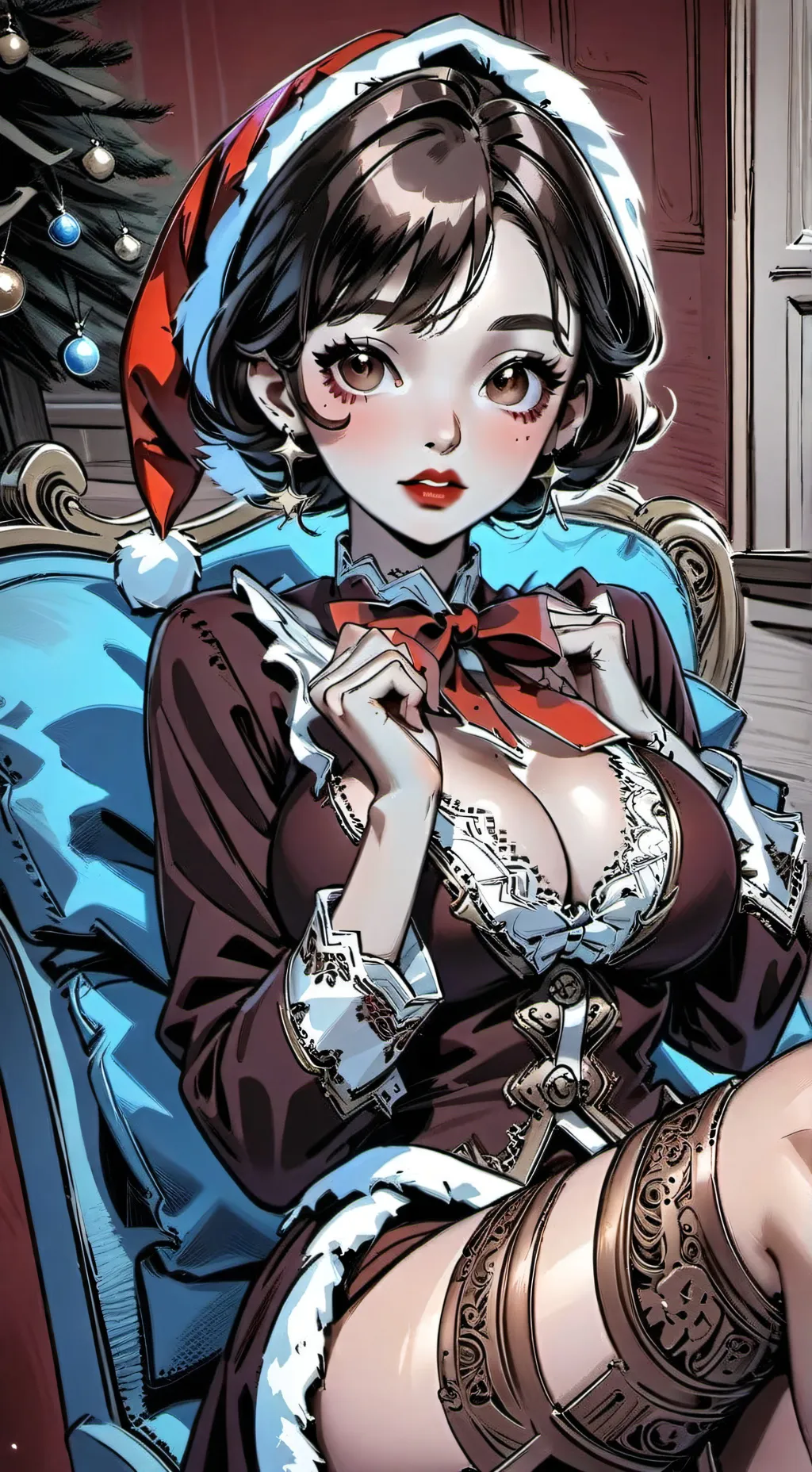 ai character: X mas school background