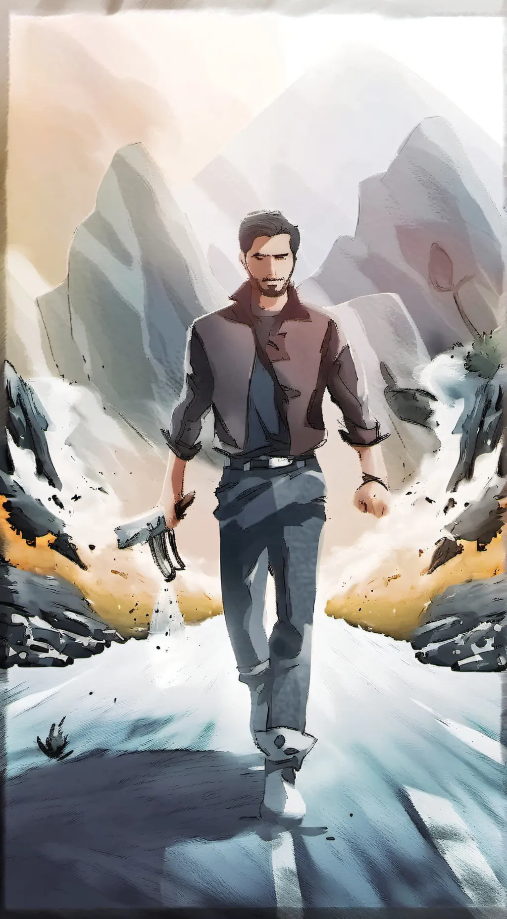 ai character:  psycho bacon background