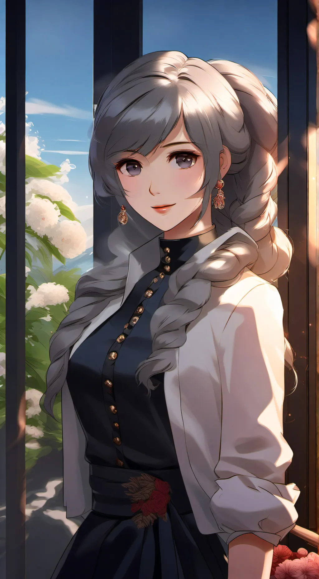 ai character: девушка background