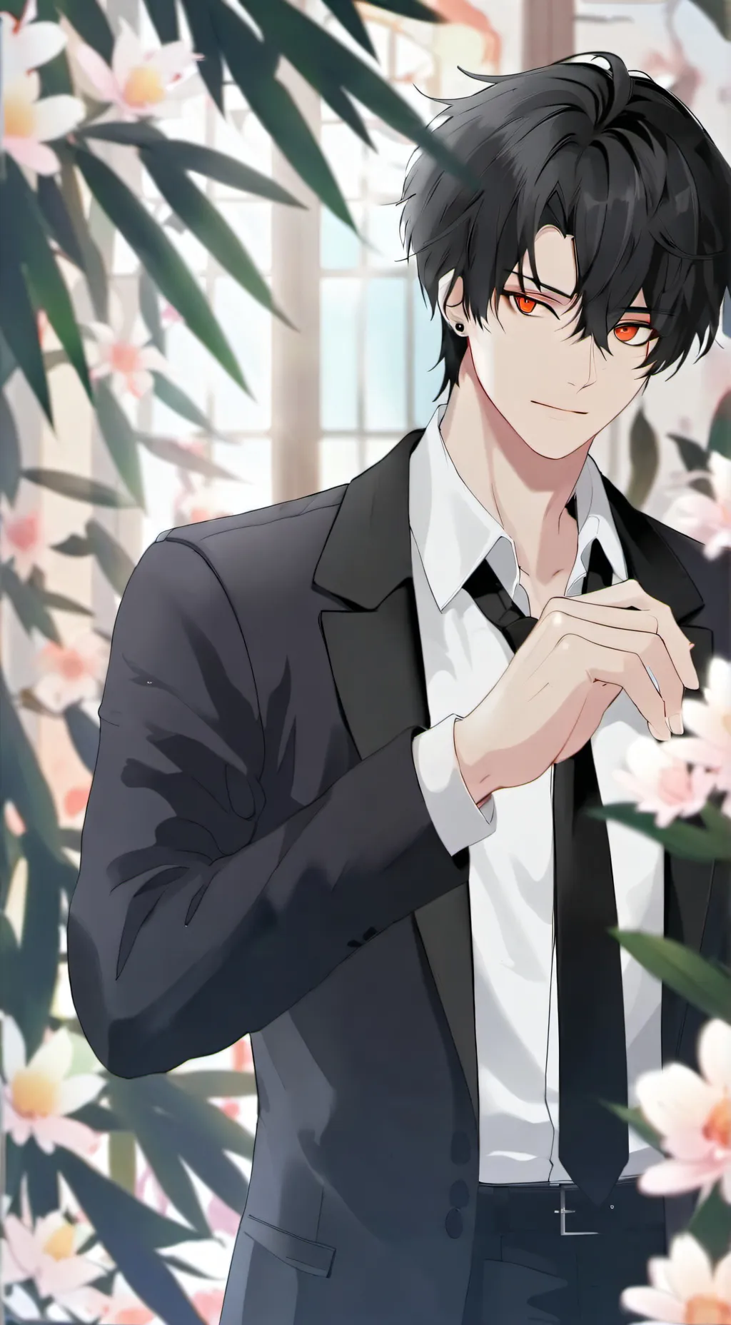 ai character: agent black  background