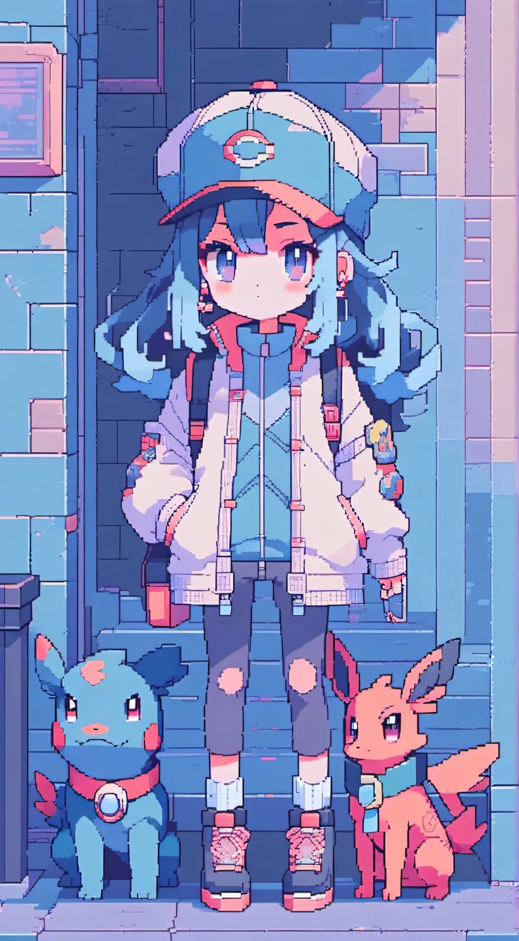 ai character: Pokemon Ash and U! background