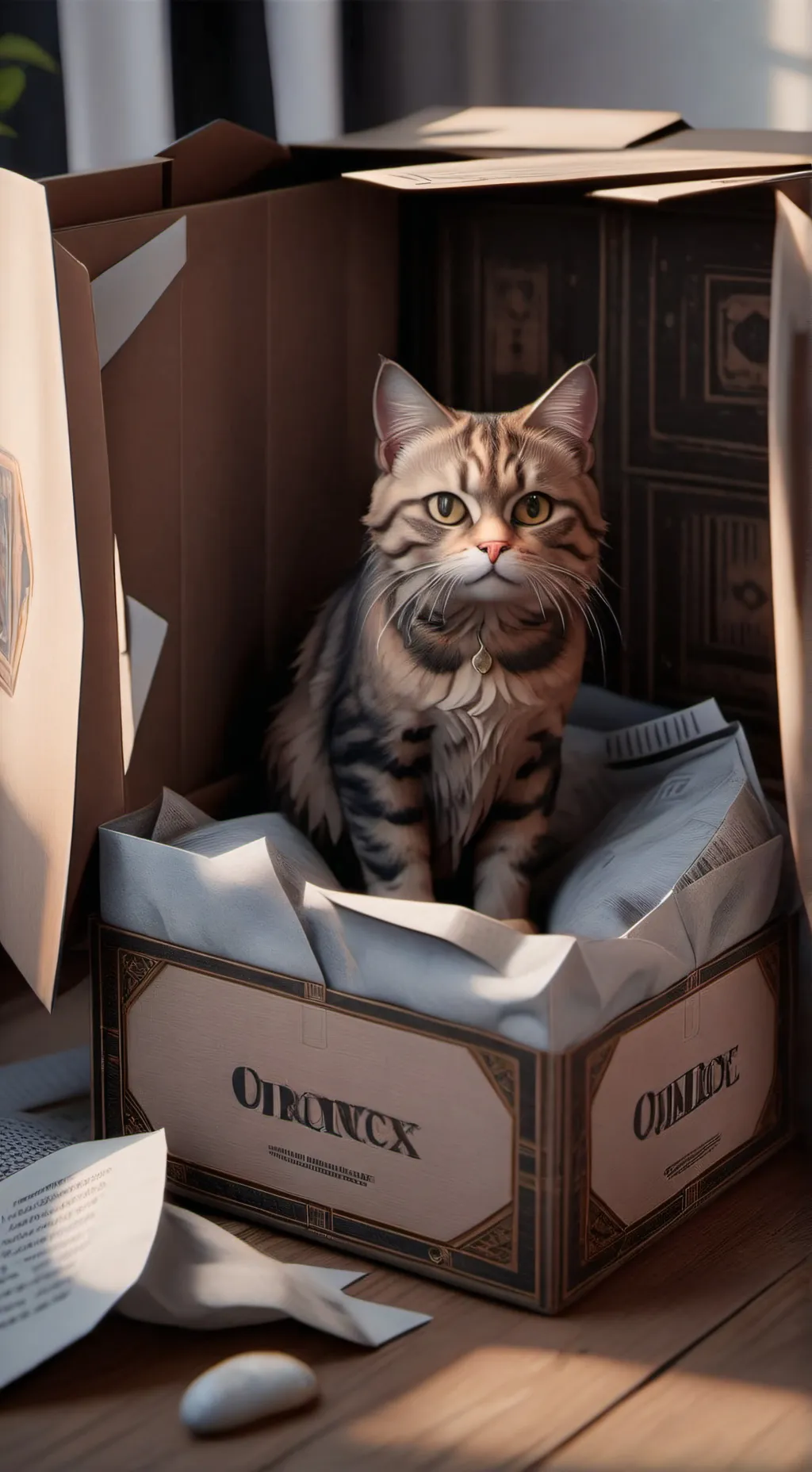 ai character: evi olmayan kedi background