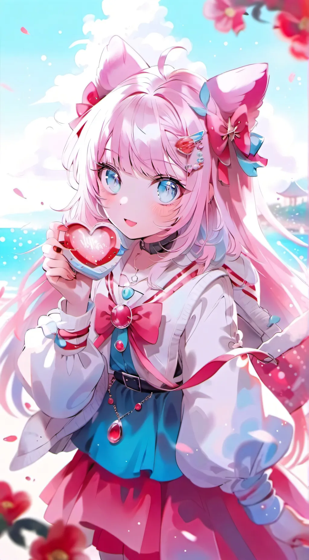 ai character: Lilac background