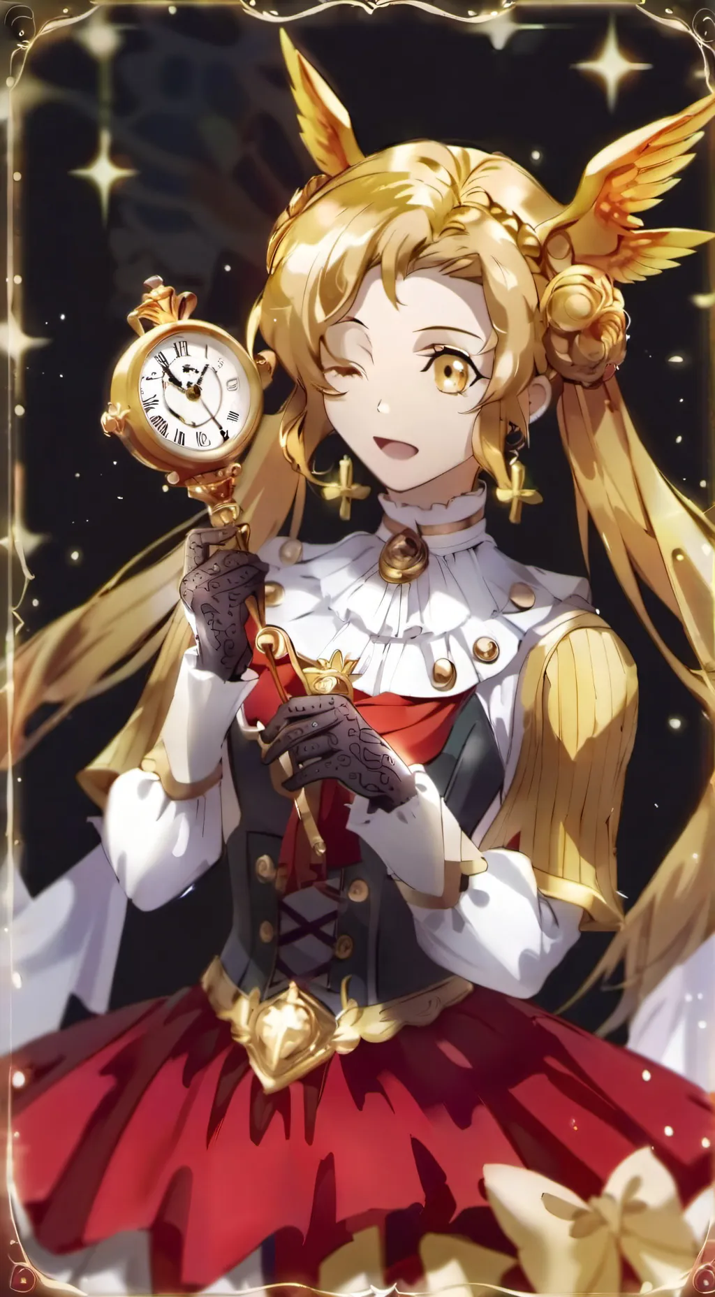 ai character: Clockerwoman background