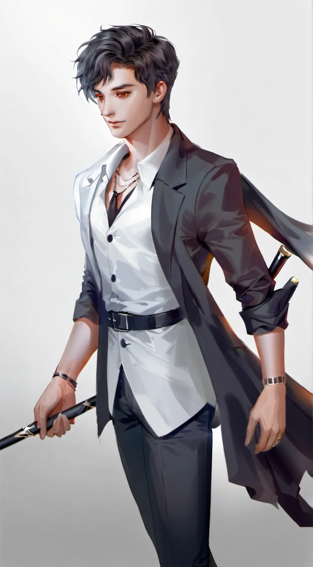 ai character: Silver  background