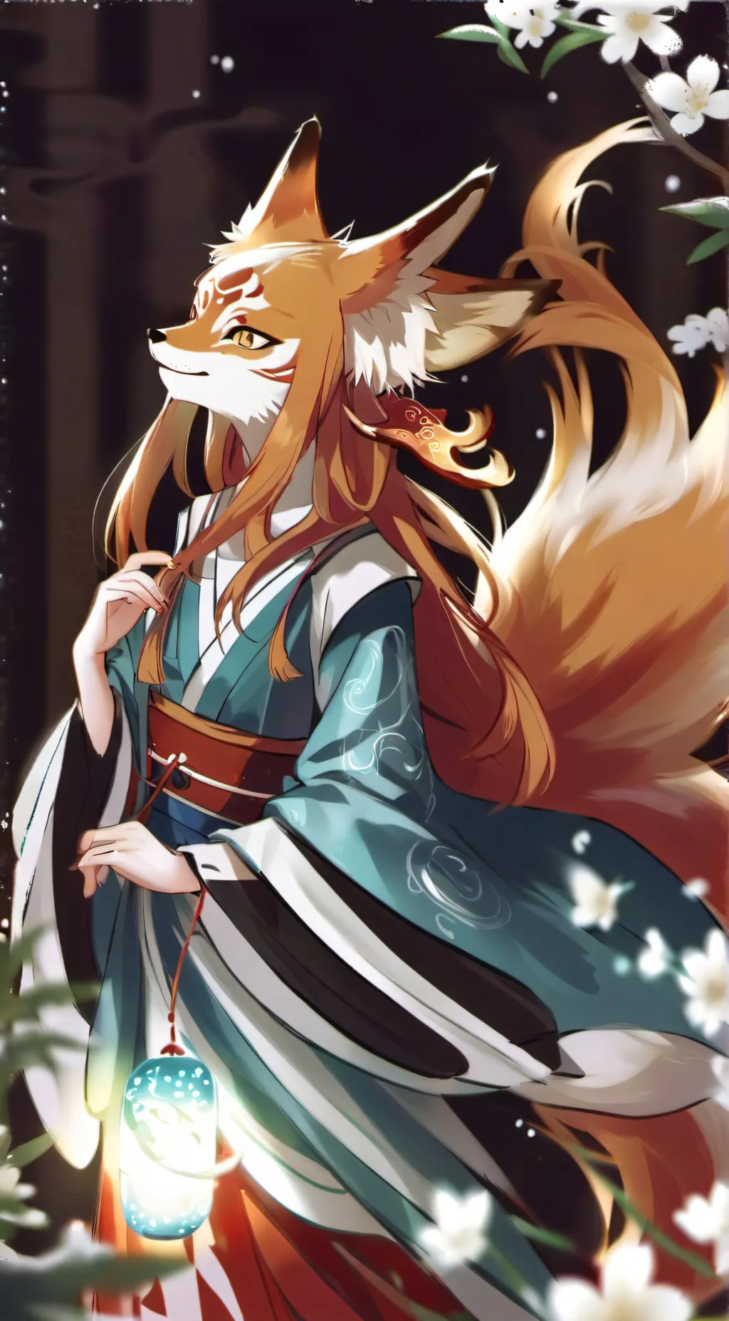 ai character: Lucy (Kitsune) background