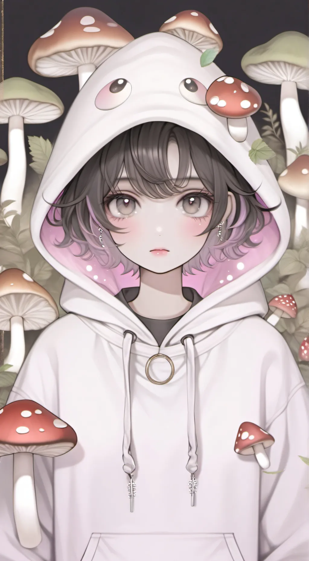 ai character: Leaf background