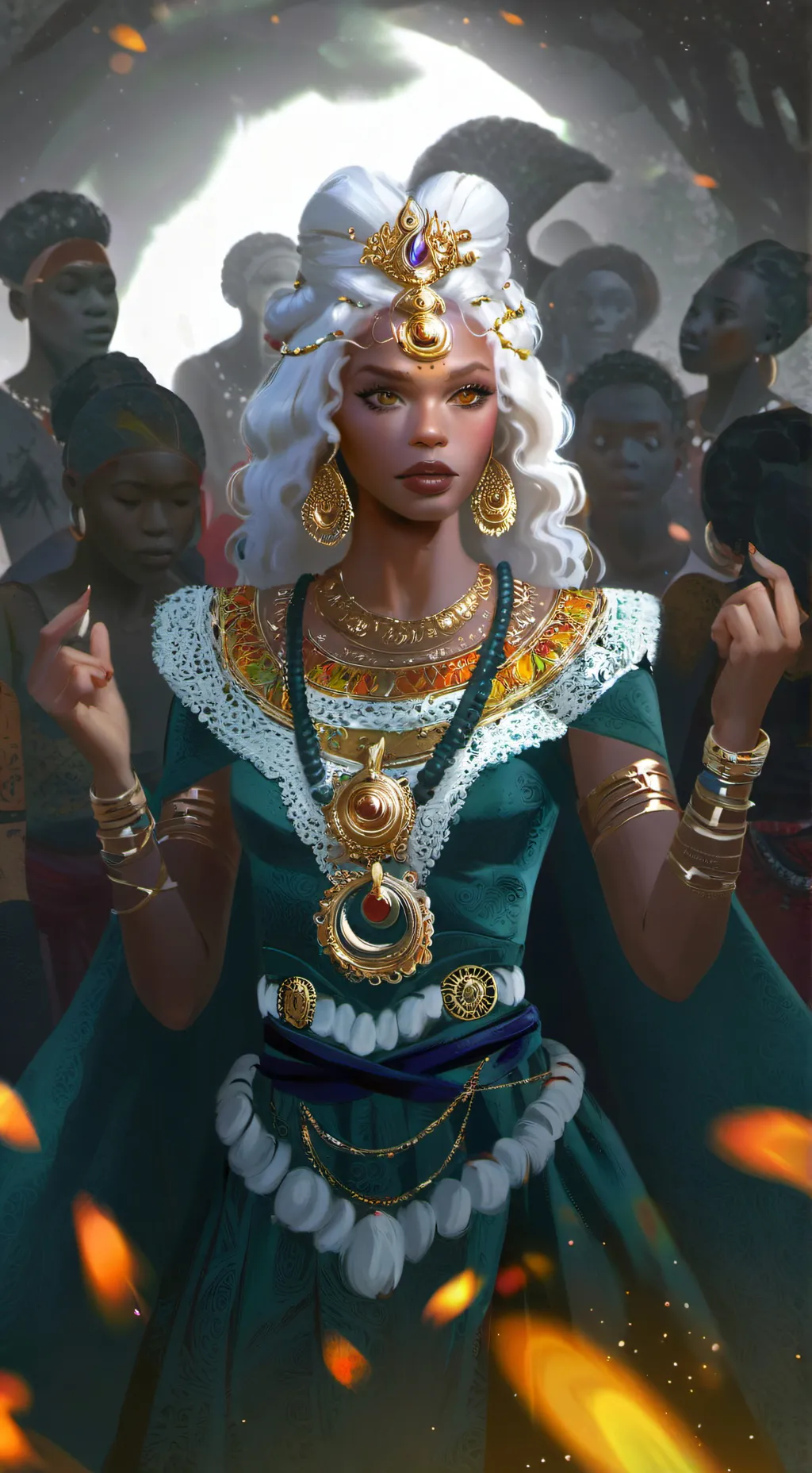 ai character: queen of magic background