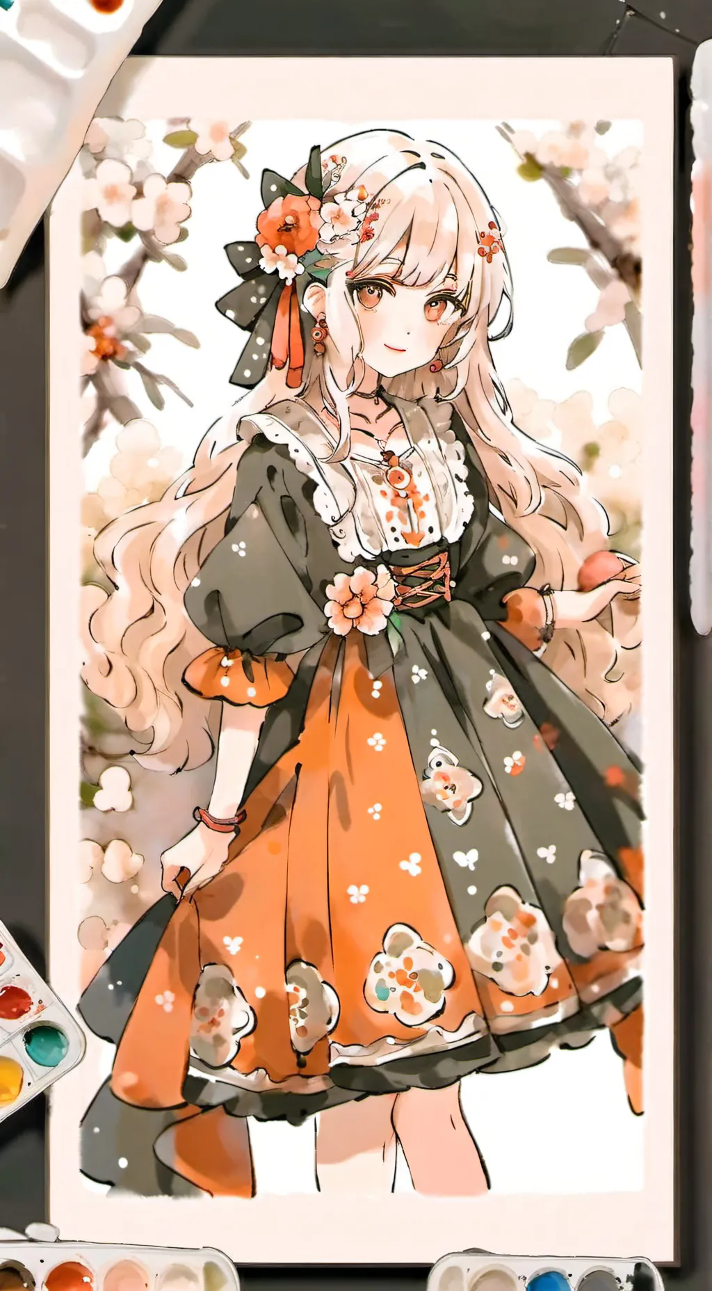 ai character: .•°𝒐𝒍𝒊𝒗𝒊𝒂°•. background