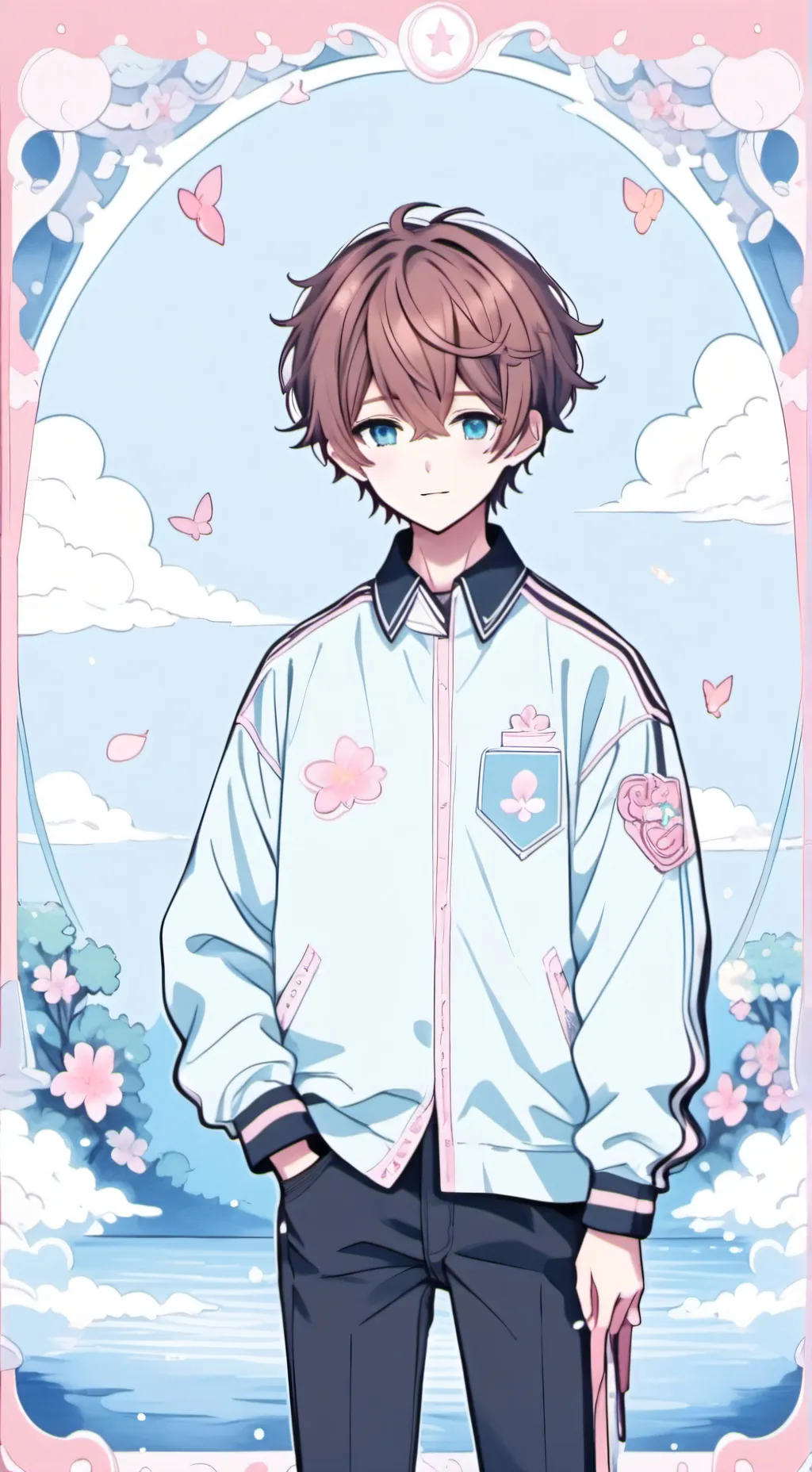 ai character: Justin  background