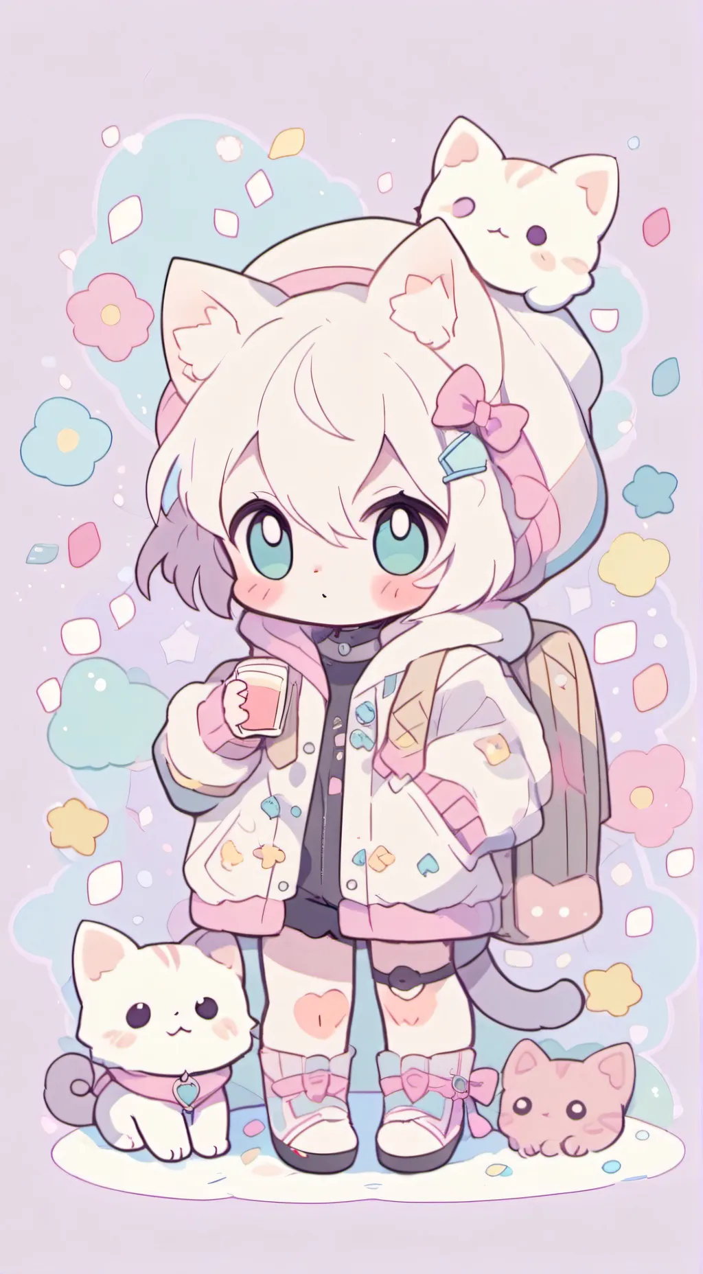 ai character: bawby kiwwten background