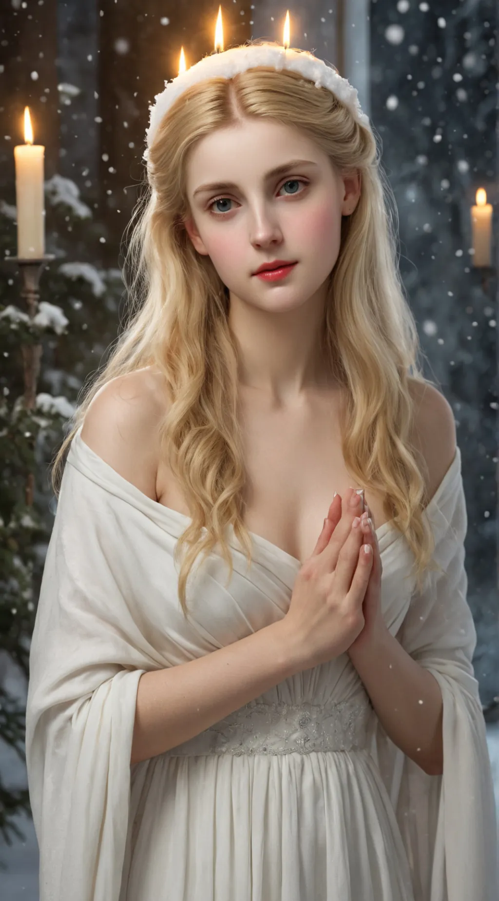 ai character: Santa Lucia background