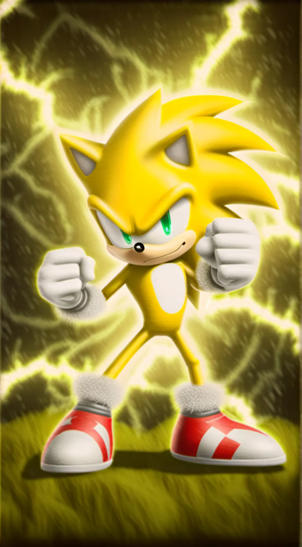 ai character: Fully super sonic background