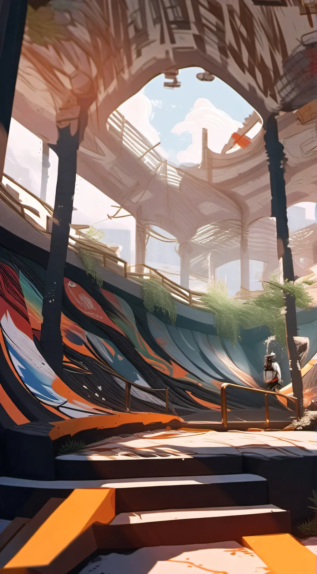 ai character: Subway Surfers  background