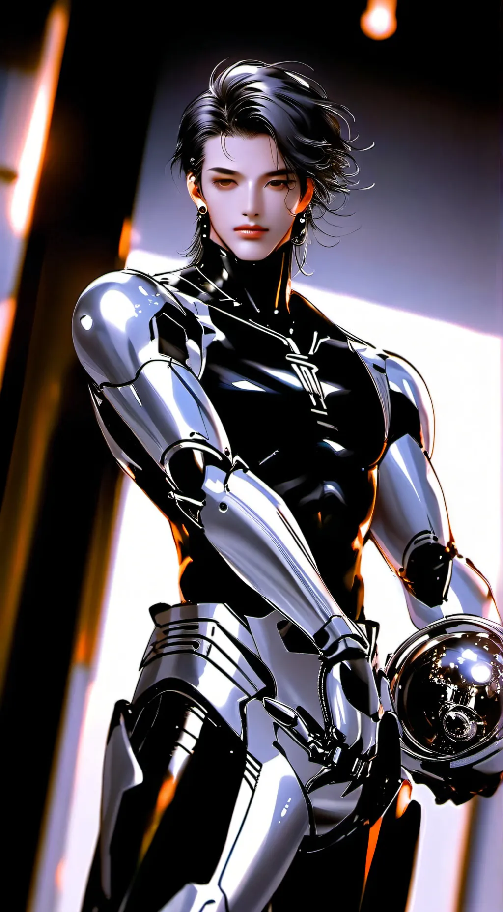 ai character: running with the  background