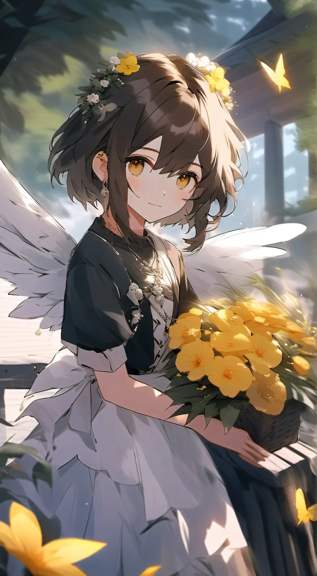 ai character: rose background