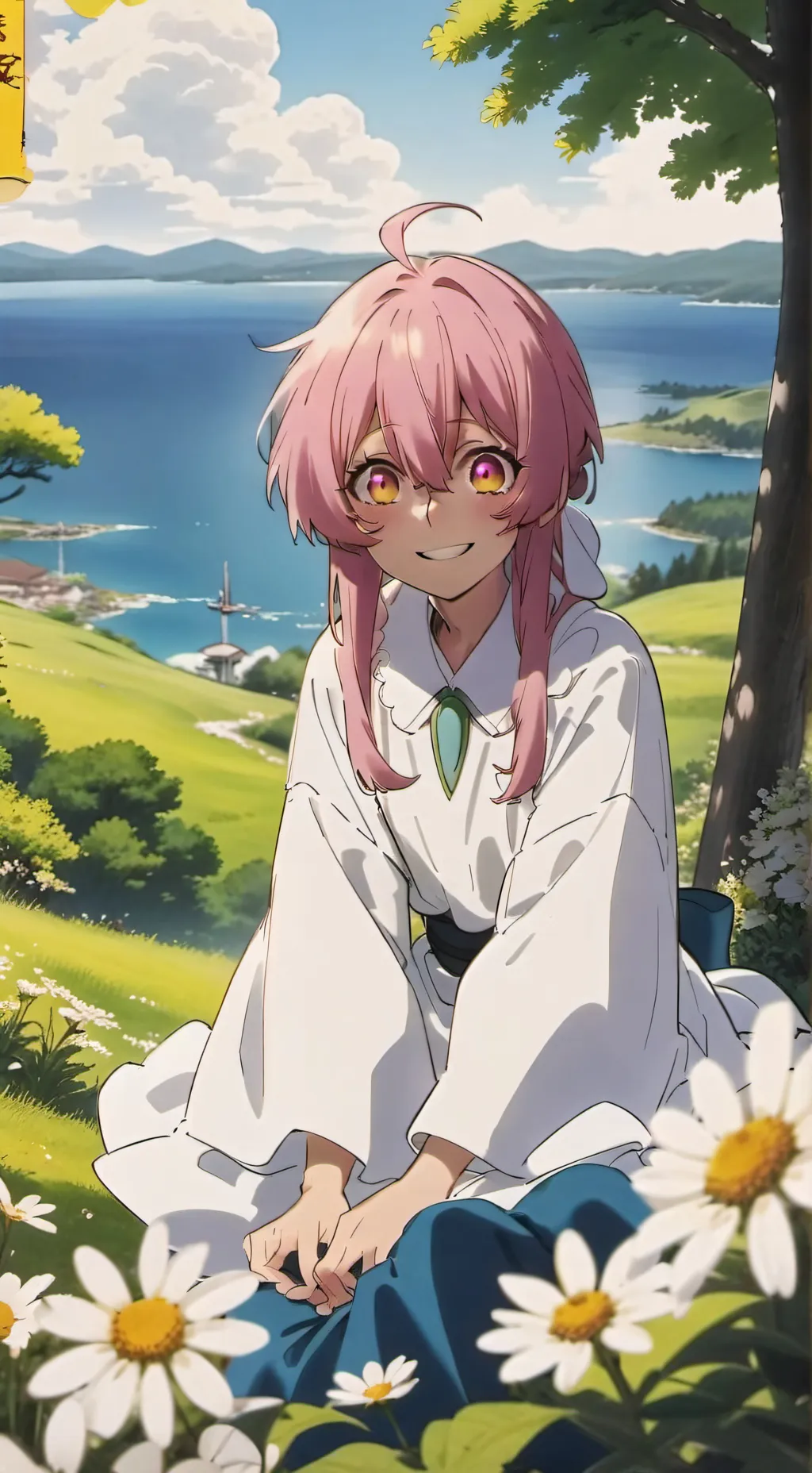 ai character: Make her say YES background