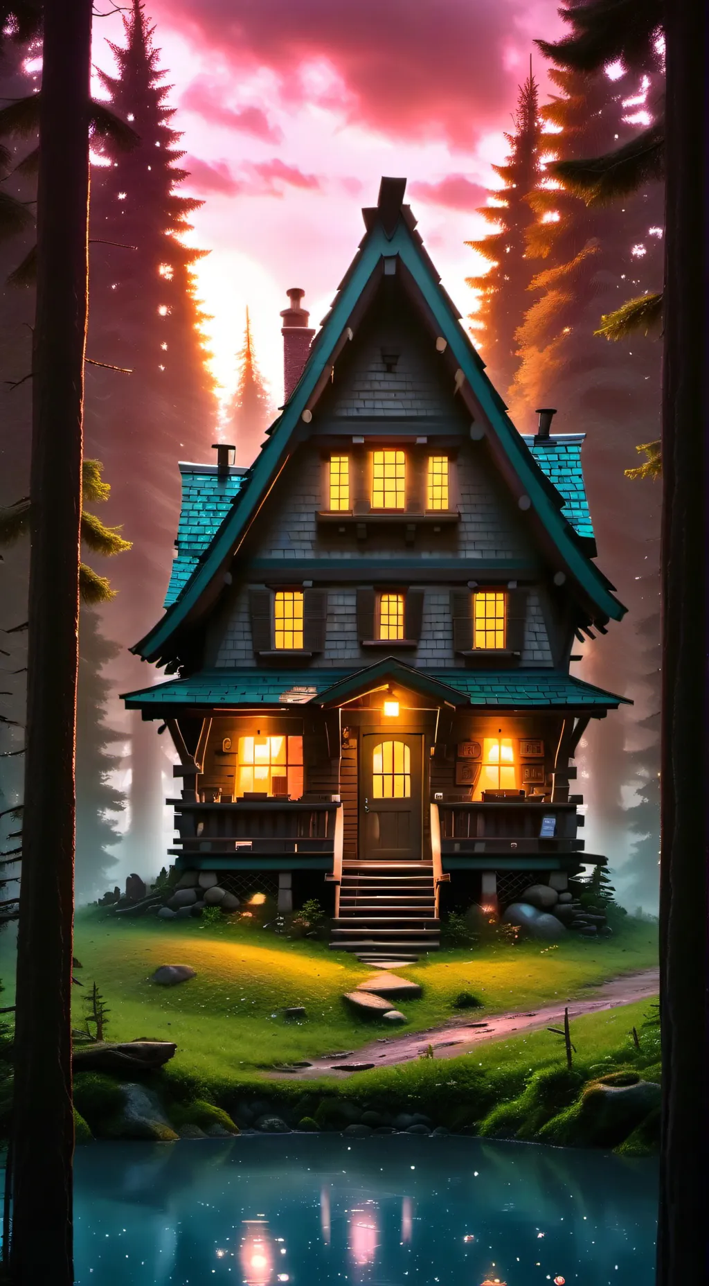 ai character: Gravity Falls background