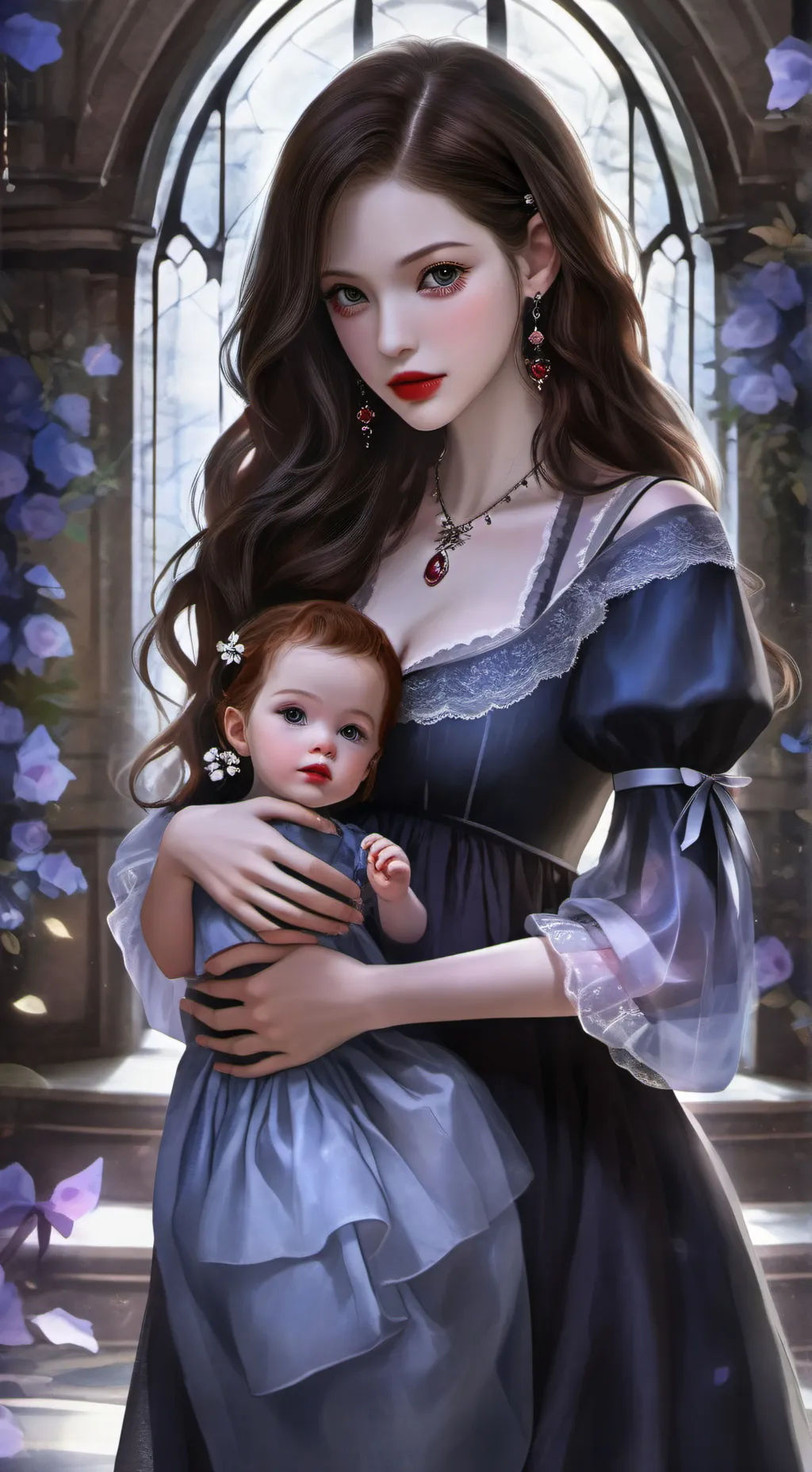 ai character: pregnant renesmee  background