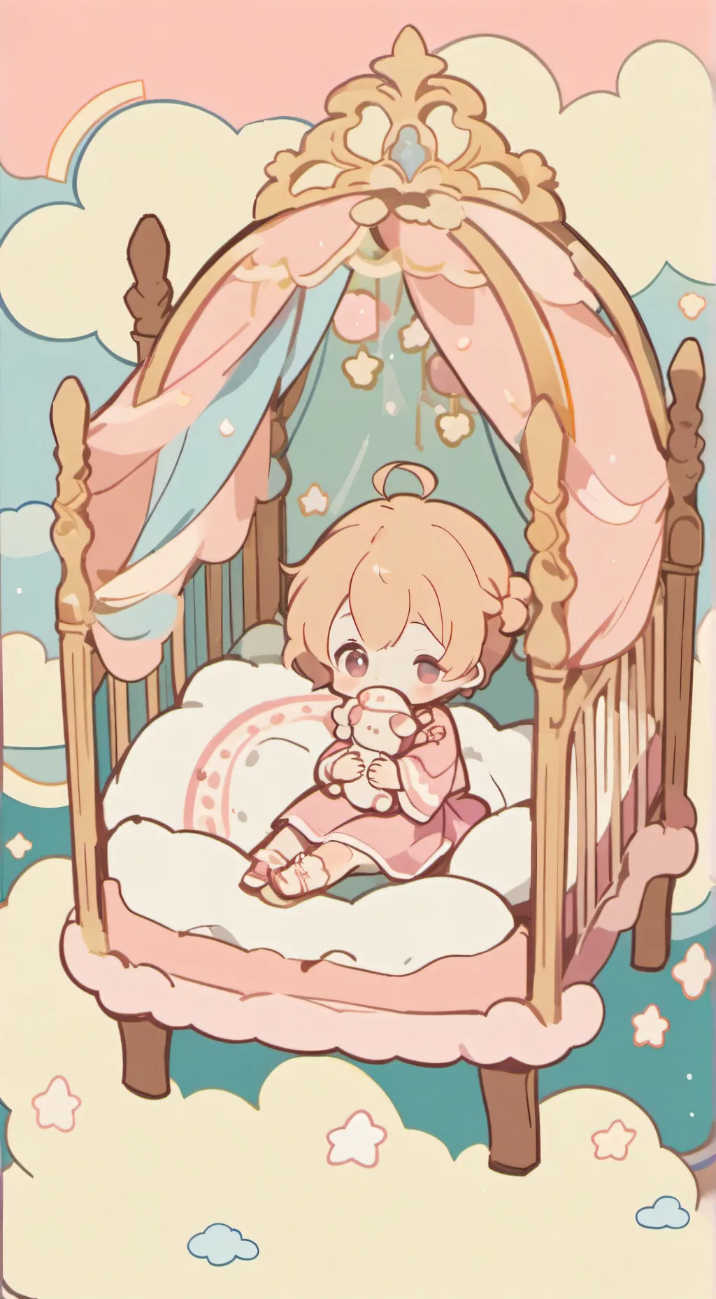 ai character: Crying baby background