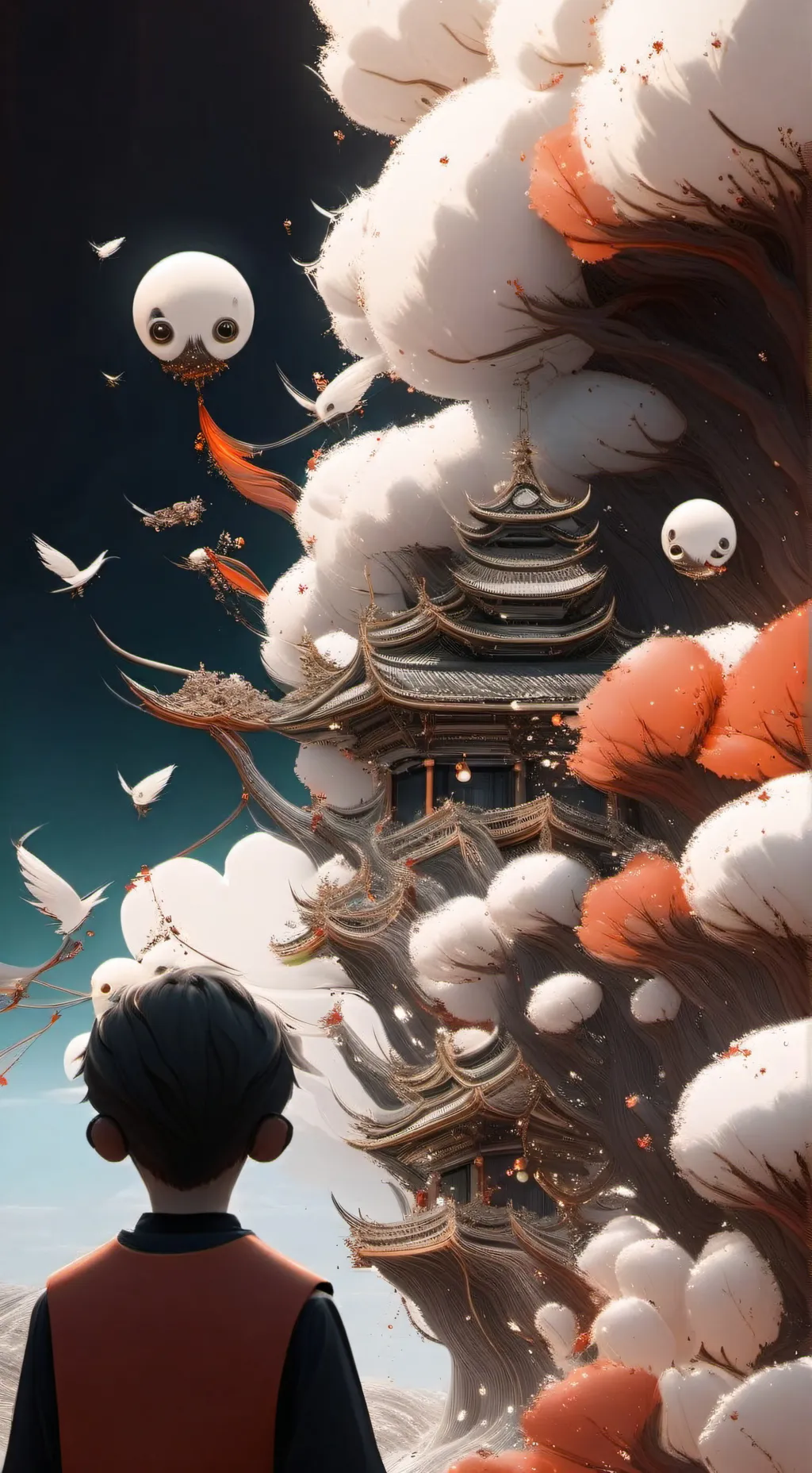 ai character: DANDYS WORLD X KNY background