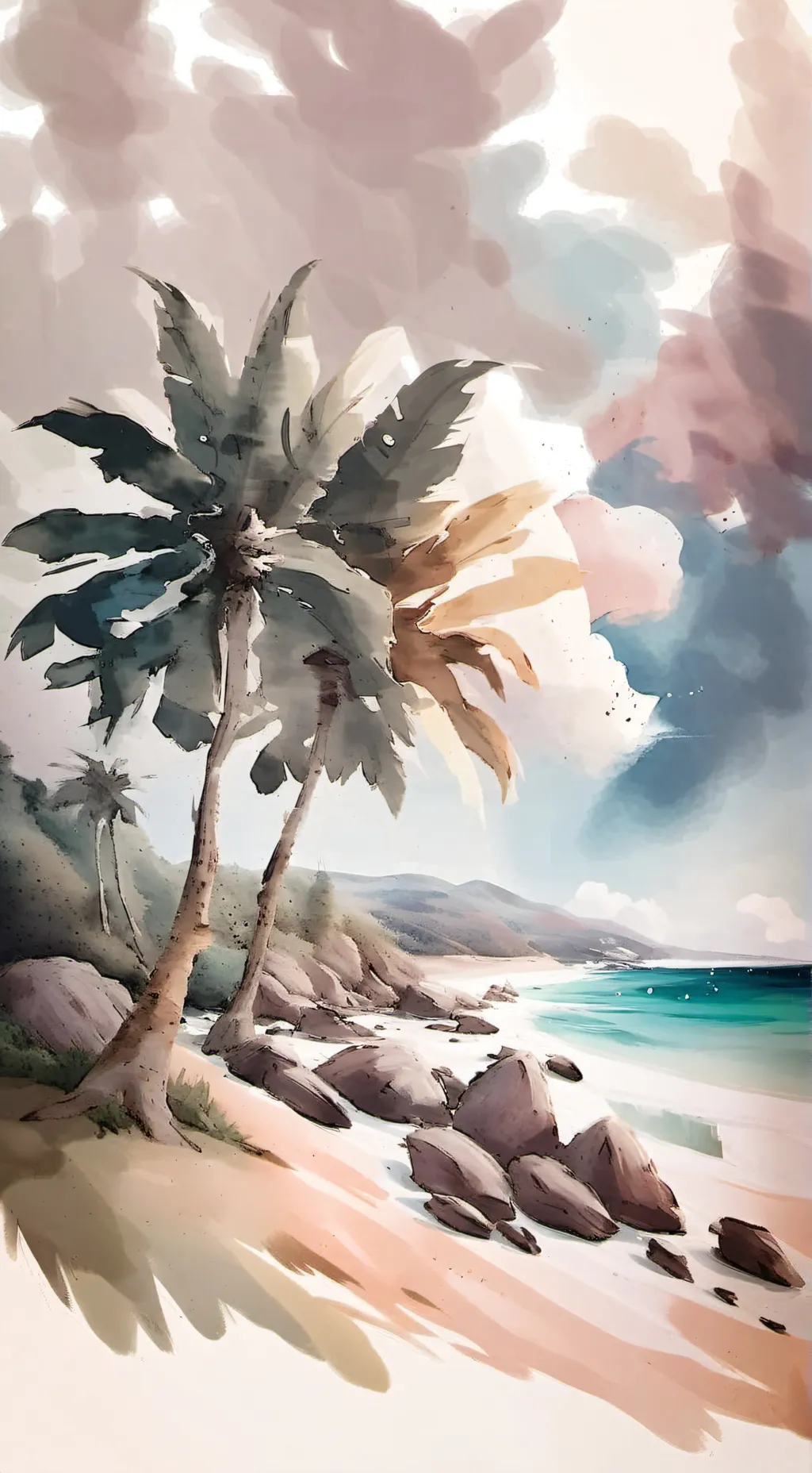 ai character: JJK Beach background