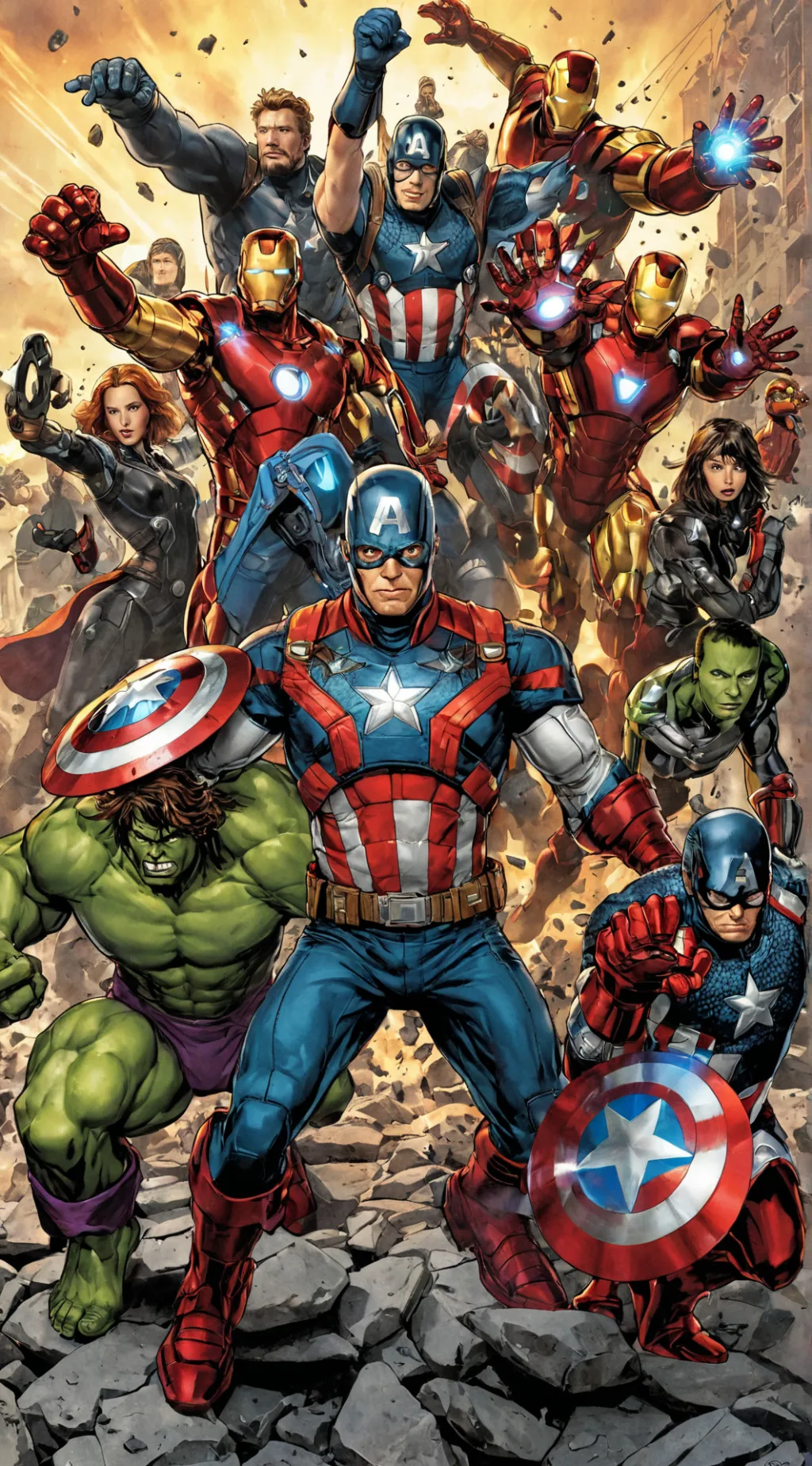 ai character: Avengers  background