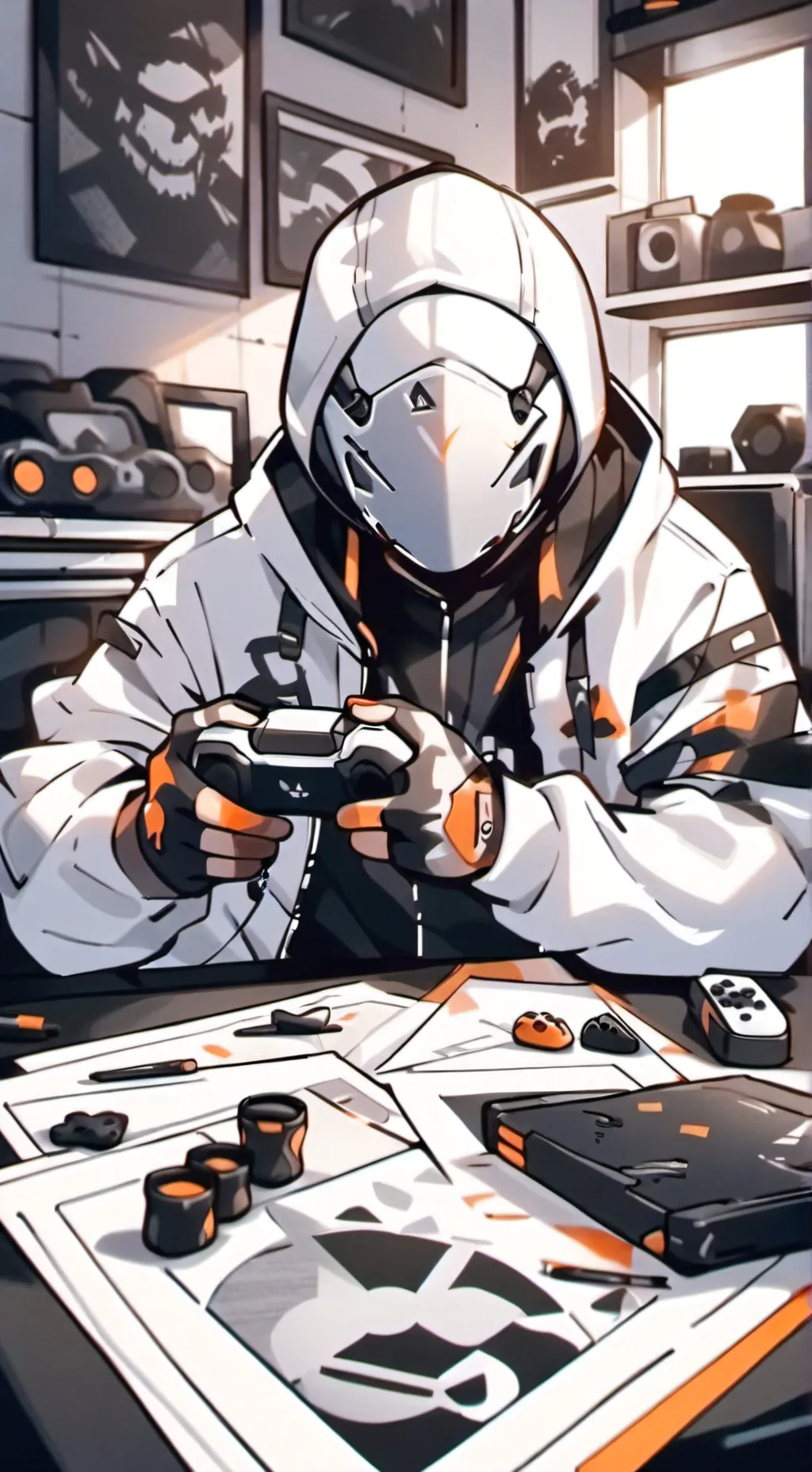 ai character: gamer boy background