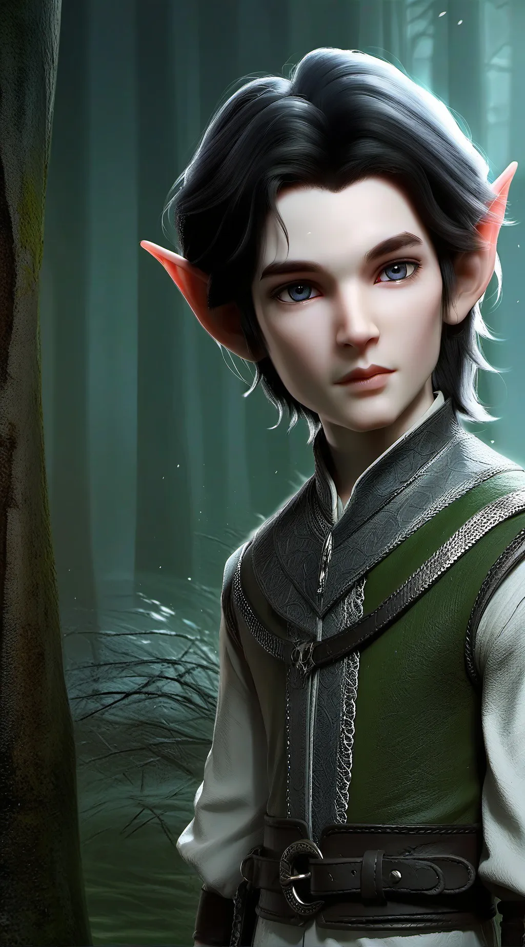 ai character: Young Maeglin  background