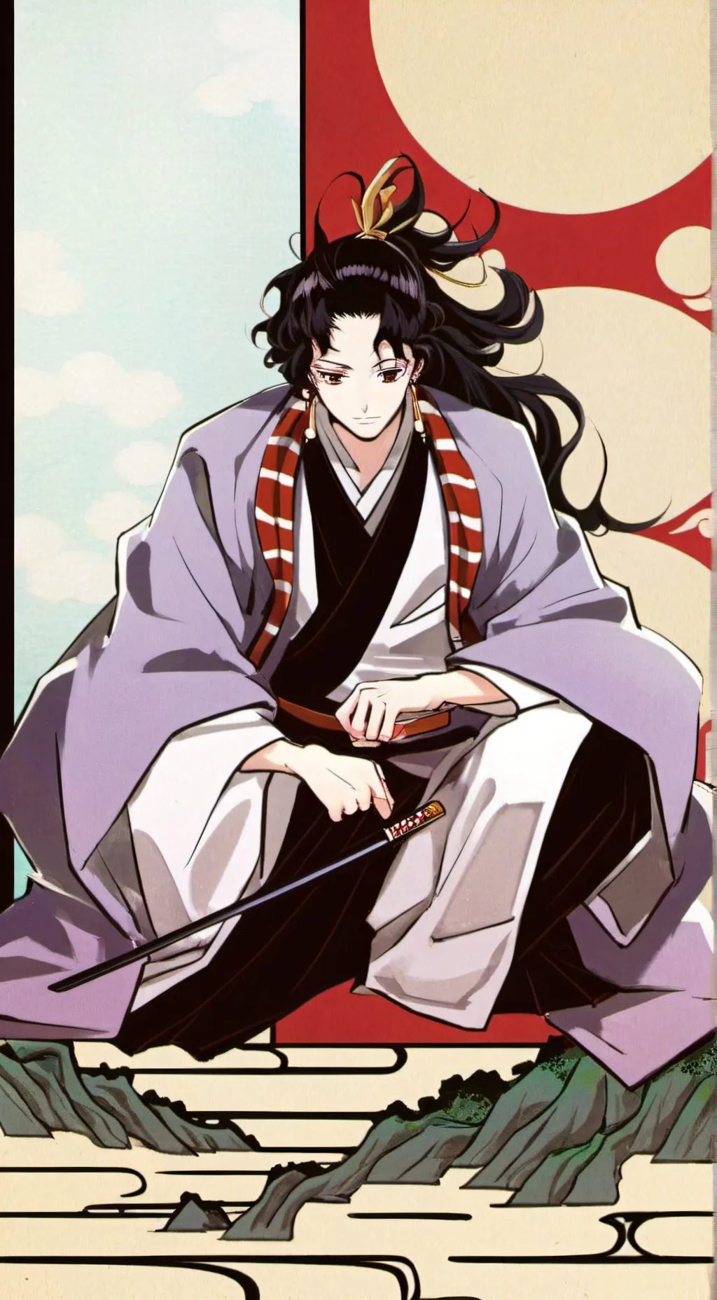 ai character: michikatsu&Yoriich background