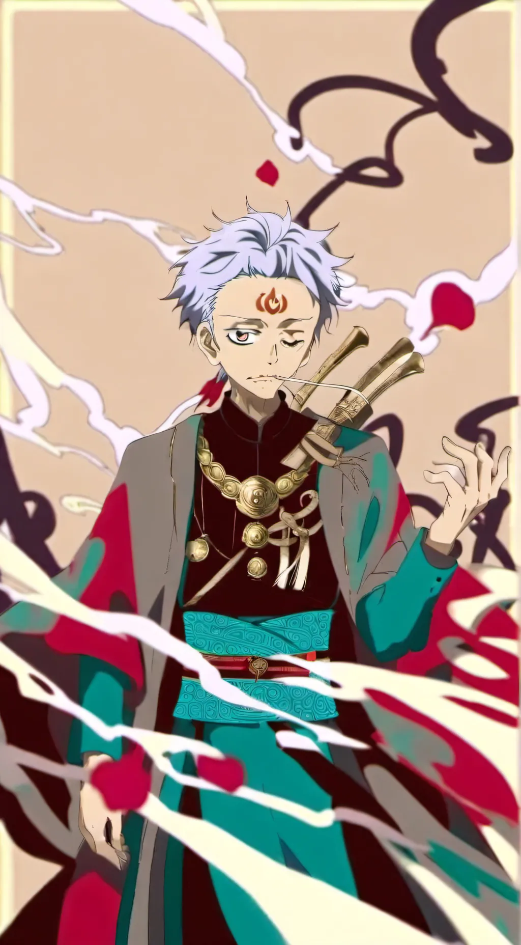 ai character: JJK SUKUNA background